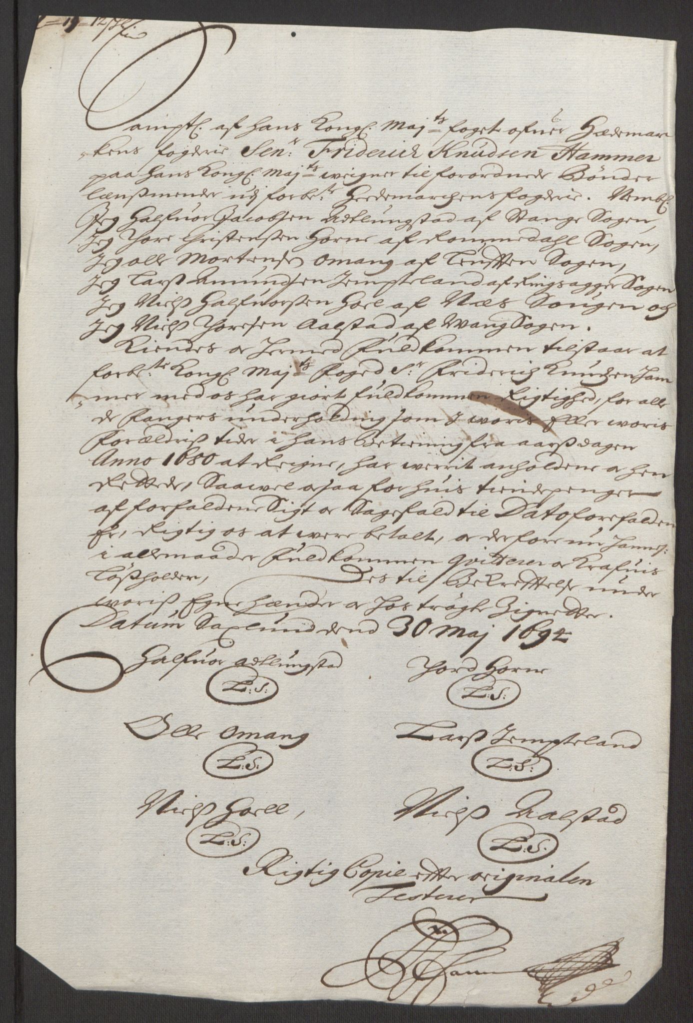 Rentekammeret inntil 1814, Reviderte regnskaper, Fogderegnskap, AV/RA-EA-4092/R16/L1034: Fogderegnskap Hedmark, 1693, p. 274