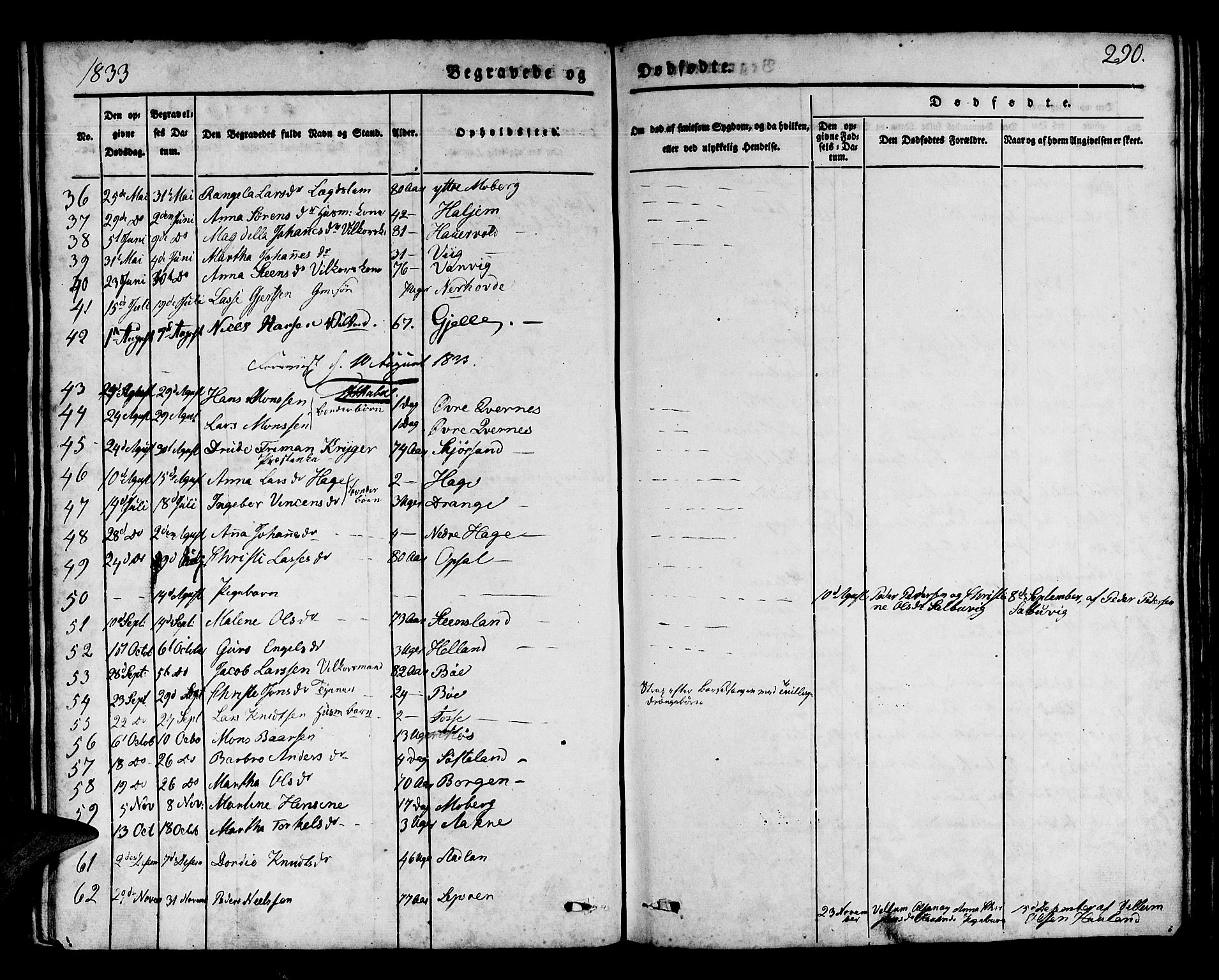 Os sokneprestembete, SAB/A-99929: Parish register (official) no. A 14, 1826-1839, p. 290