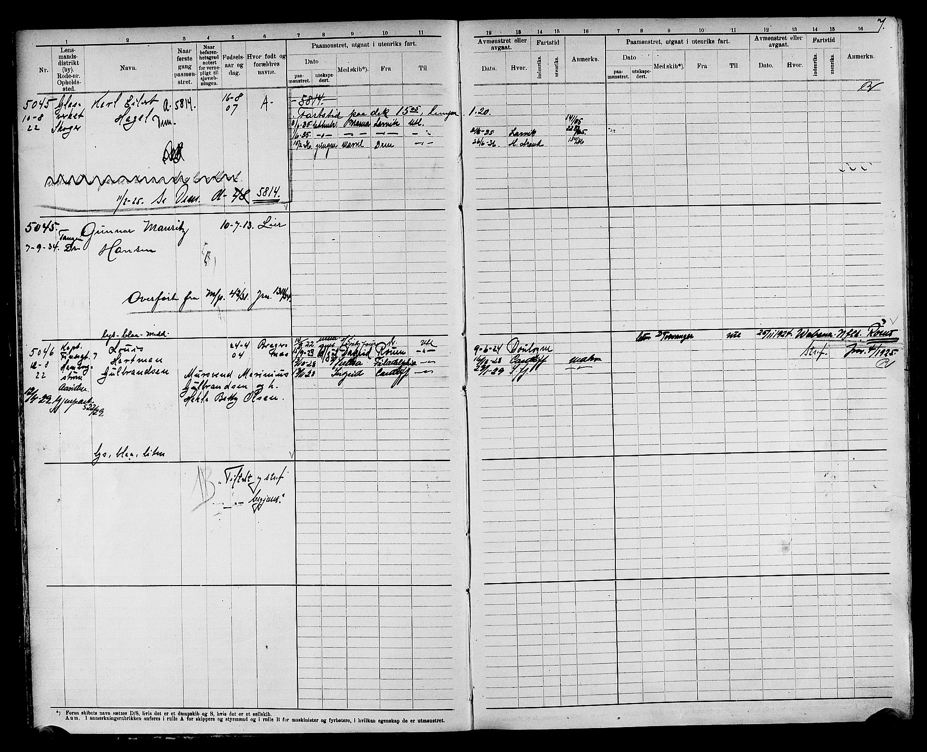 Drammen innrulleringsdistrikt, AV/SAKO-A-781/F/Fc/L0007: Hovedrulle, 1922, p. 9