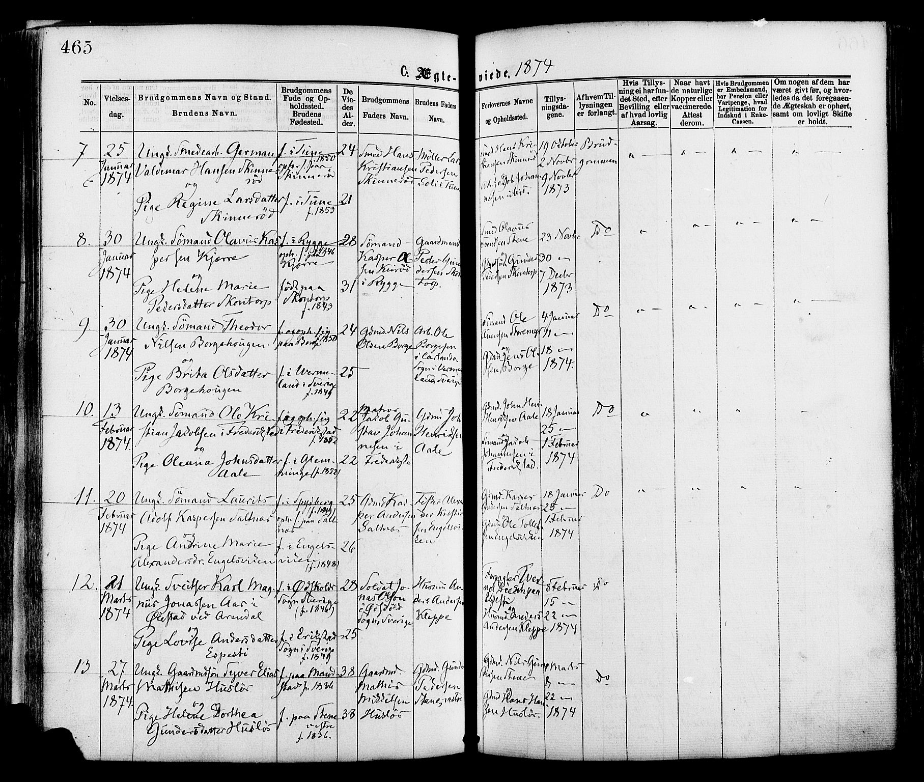 Onsøy prestekontor Kirkebøker, AV/SAO-A-10914/F/Fa/L0004: Parish register (official) no. I 4, 1861-1877, p. 465