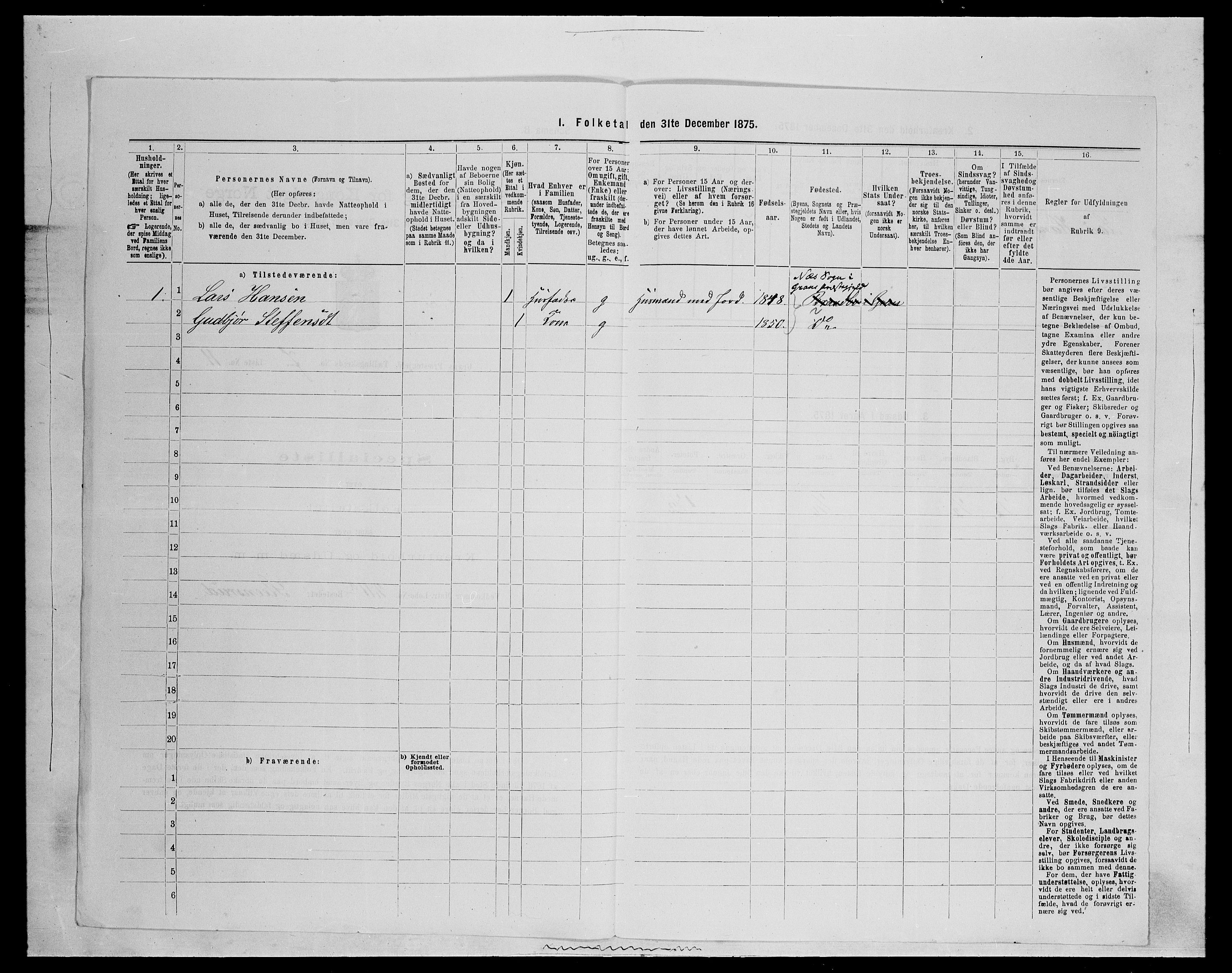 SAH, 1875 census for 0534P Gran, 1875, p. 1189