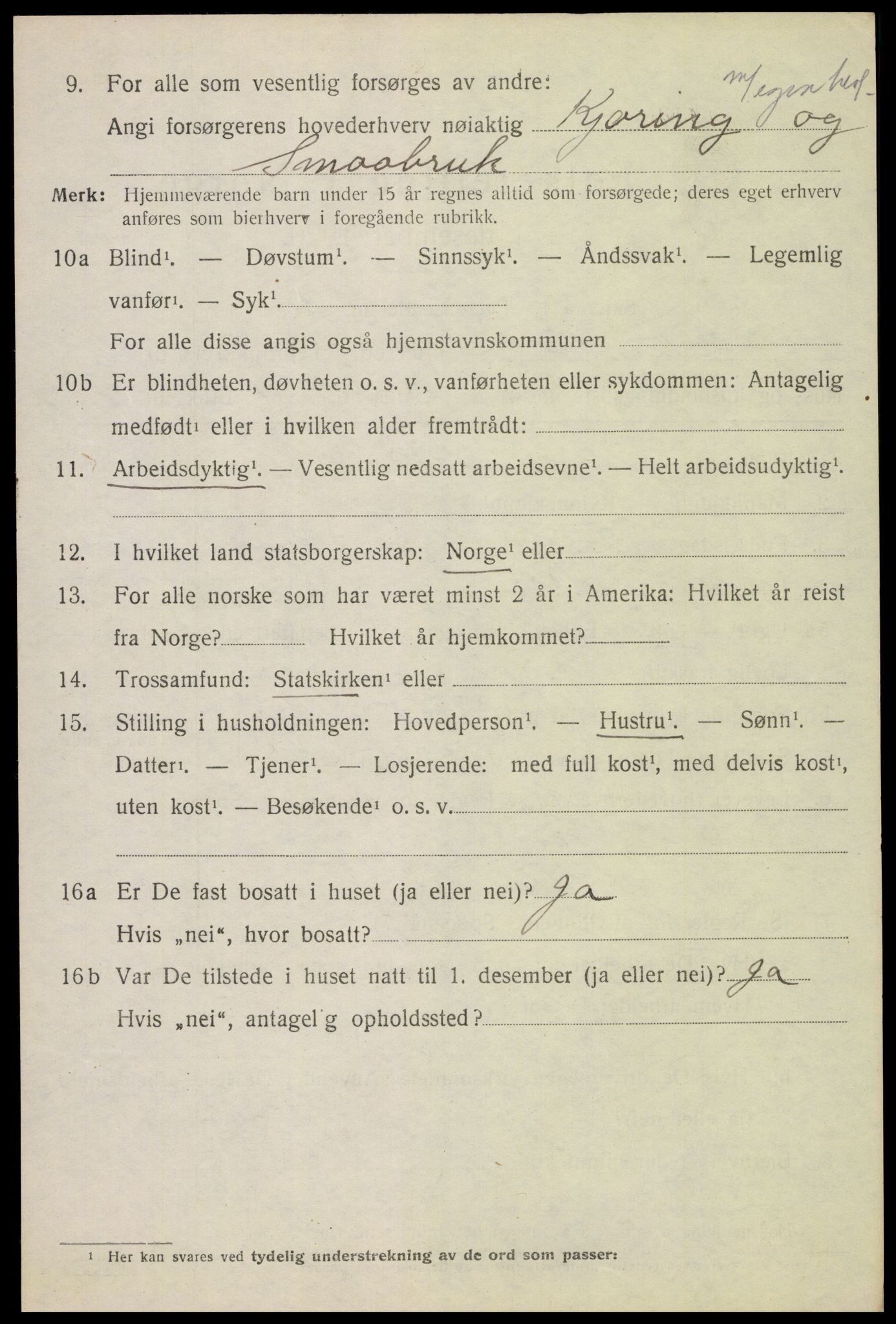 SAH, 1920 census for Løten, 1920, p. 11864