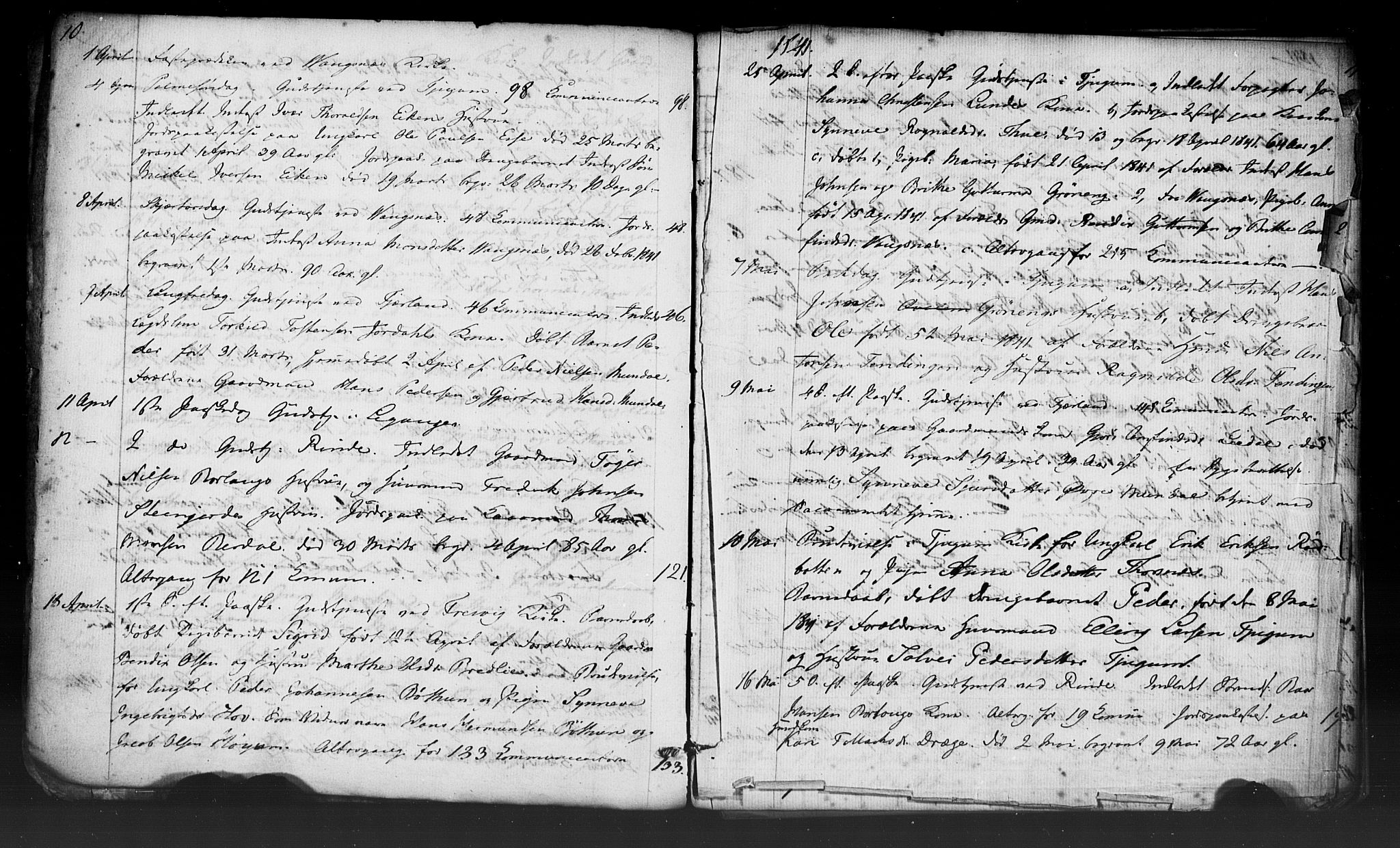 Leikanger sokneprestembete, AV/SAB-A-81001: Curate's parish register no. A 2, 1840-1847, p. 10-11