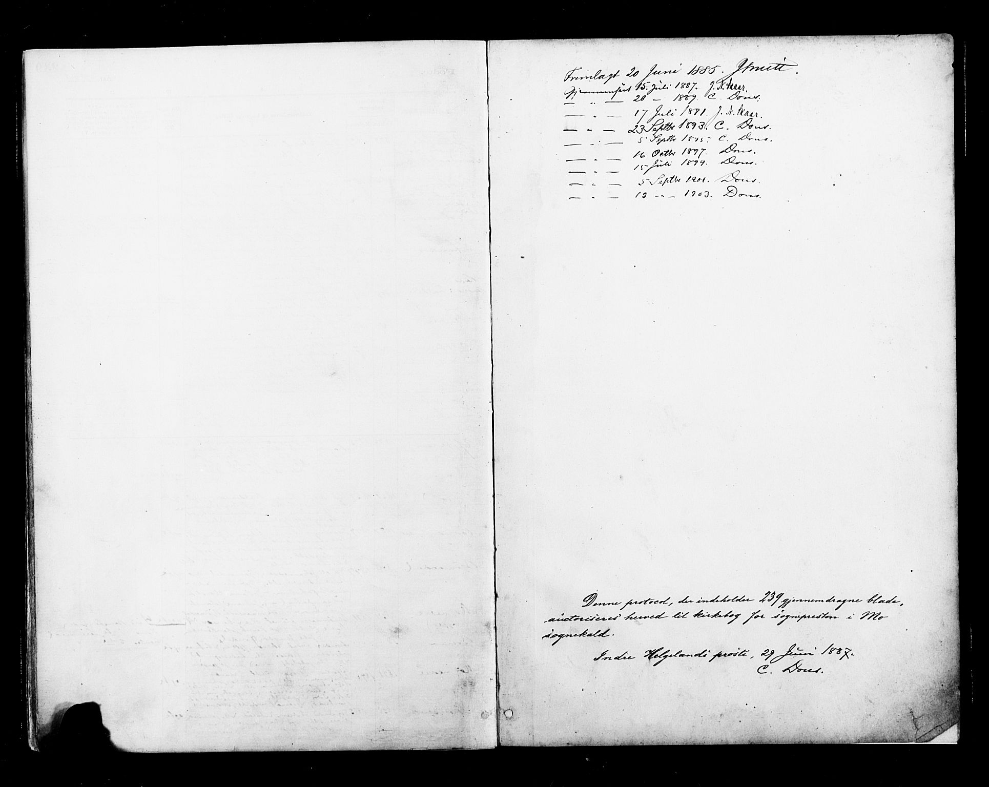 Ministerialprotokoller, klokkerbøker og fødselsregistre - Nordland, SAT/A-1459/827/L0400: Parish register (official) no. 827A12, 1883-1903