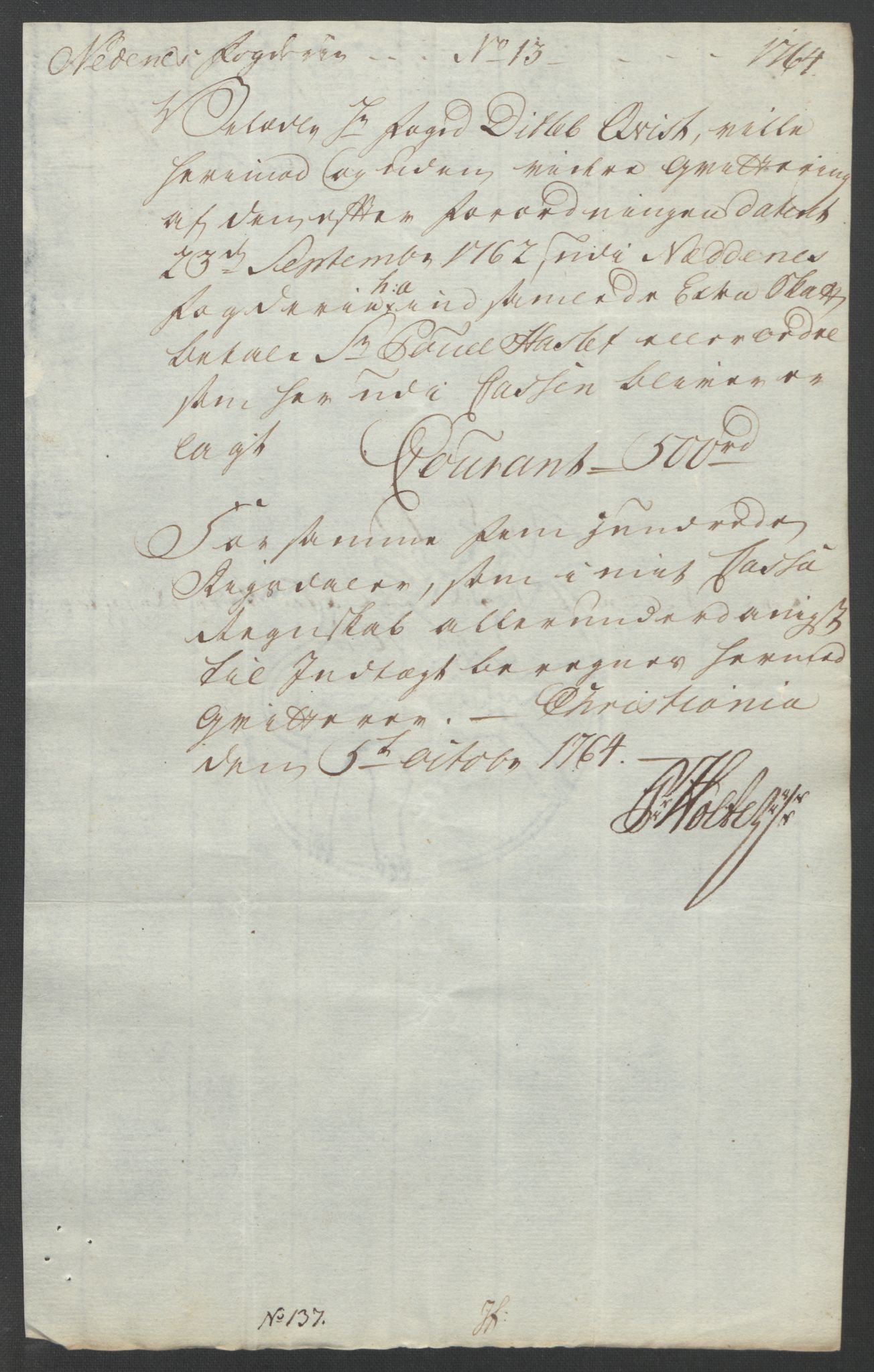 Rentekammeret inntil 1814, Reviderte regnskaper, Fogderegnskap, AV/RA-EA-4092/R39/L2424: Ekstraskatten Nedenes, 1762-1767, p. 119