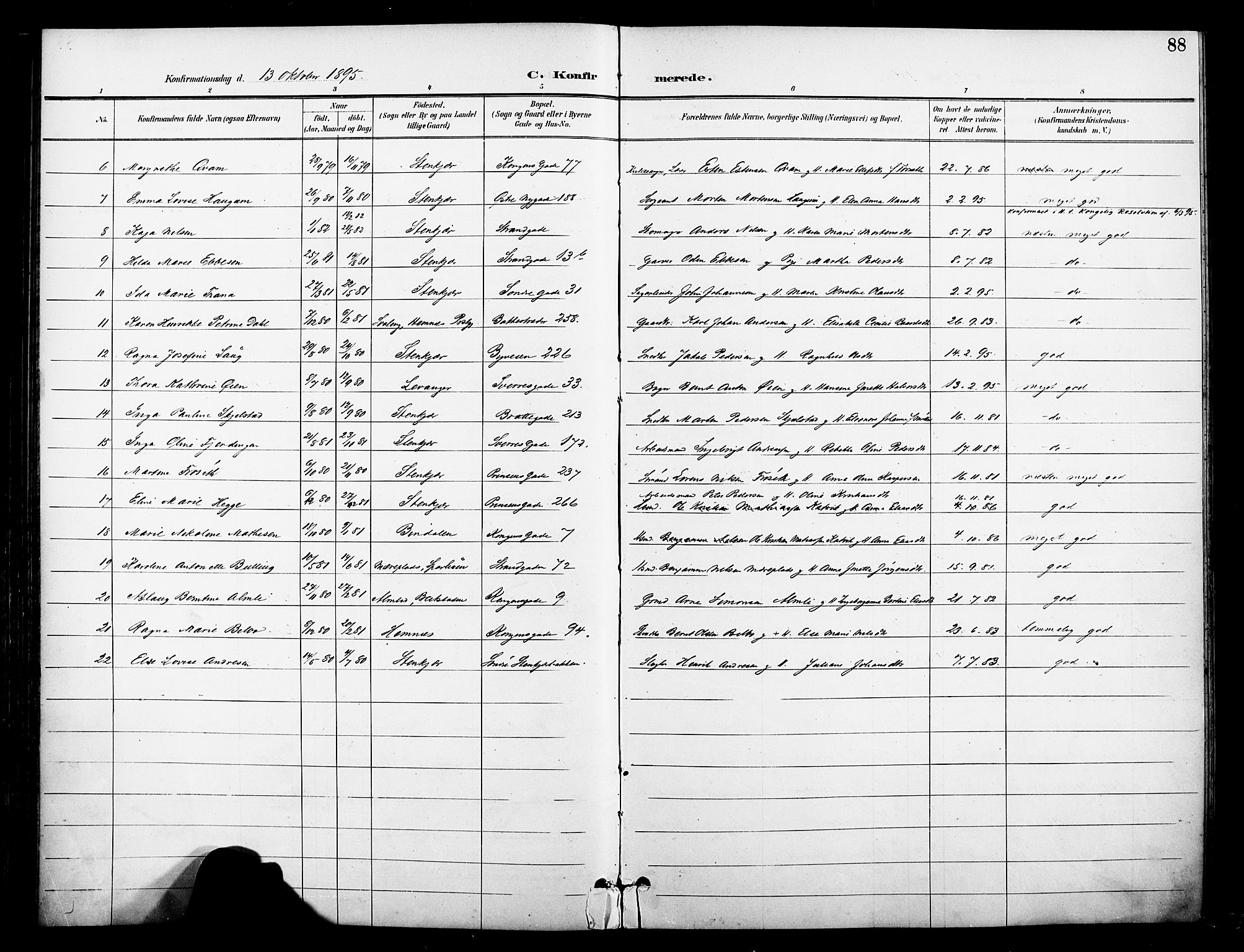 Ministerialprotokoller, klokkerbøker og fødselsregistre - Nord-Trøndelag, SAT/A-1458/739/L0372: Parish register (official) no. 739A04, 1895-1903, p. 88
