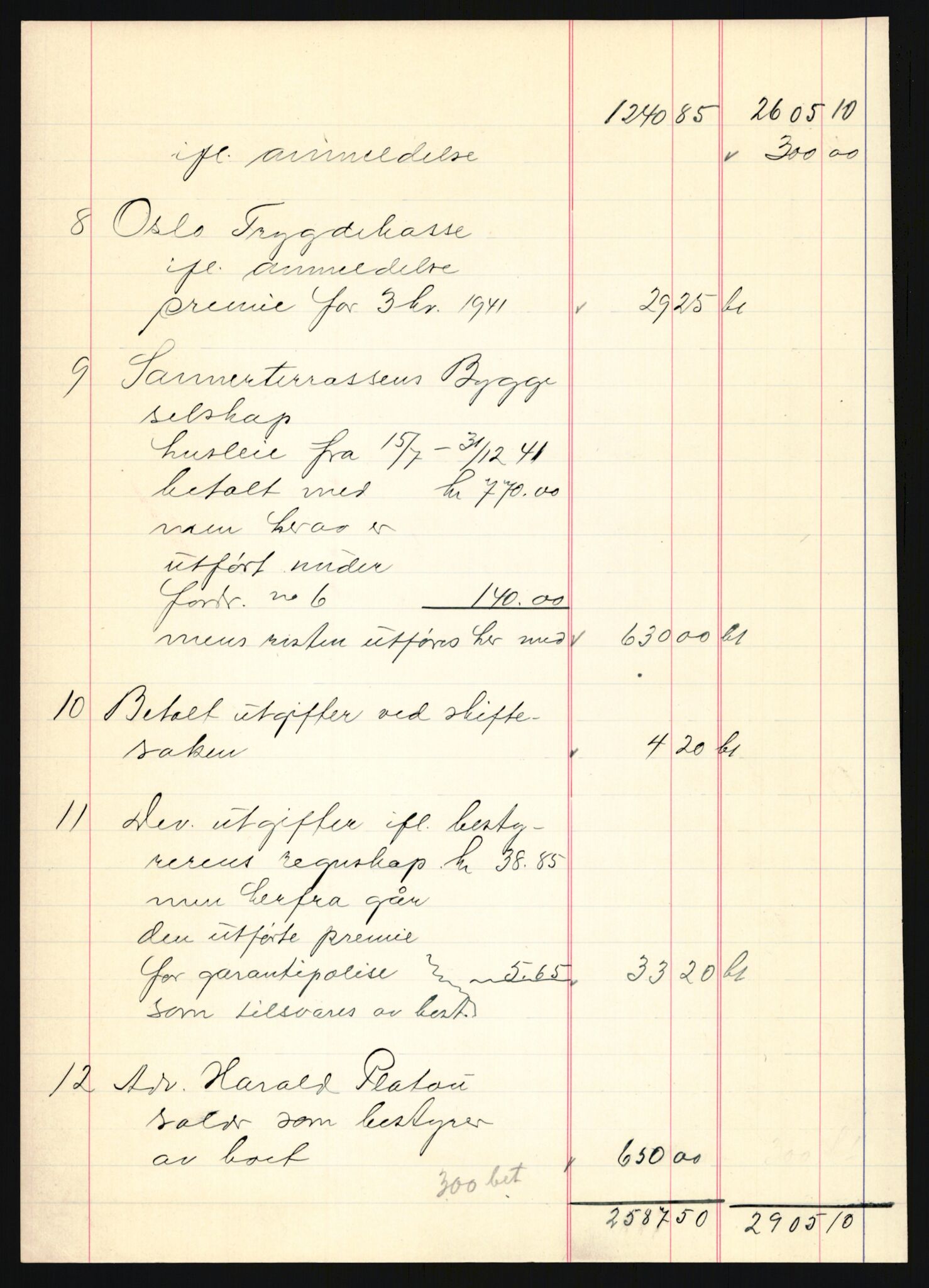 Oslo skifterett, AV/SAO-A-10383/H/Hd/Hdb/L0049: Skifteutlodningsprotokoll - avd. I, 1942