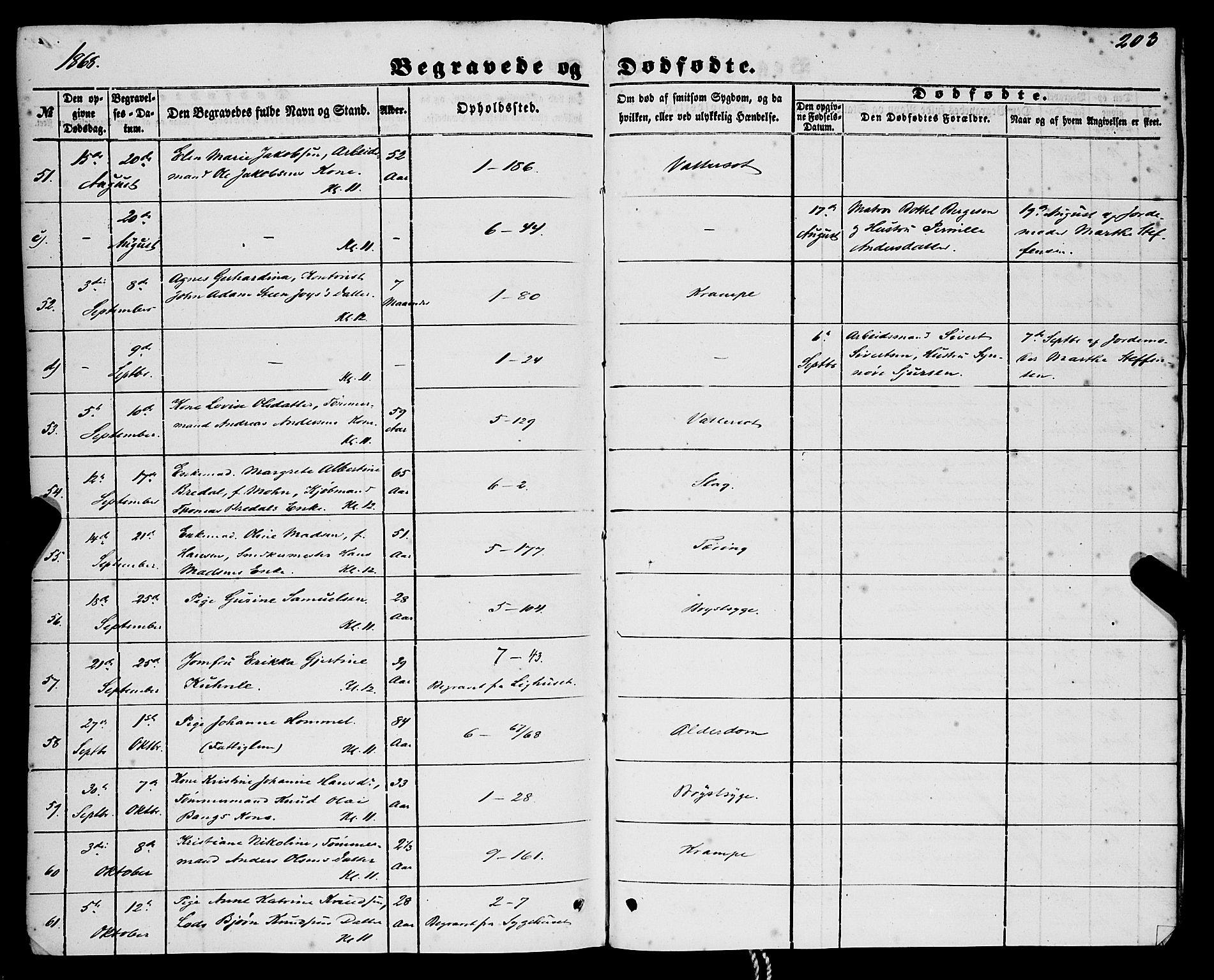 Nykirken Sokneprestembete, AV/SAB-A-77101/H/Haa/L0042: Parish register (official) no. E 2, 1850-1868, p. 203