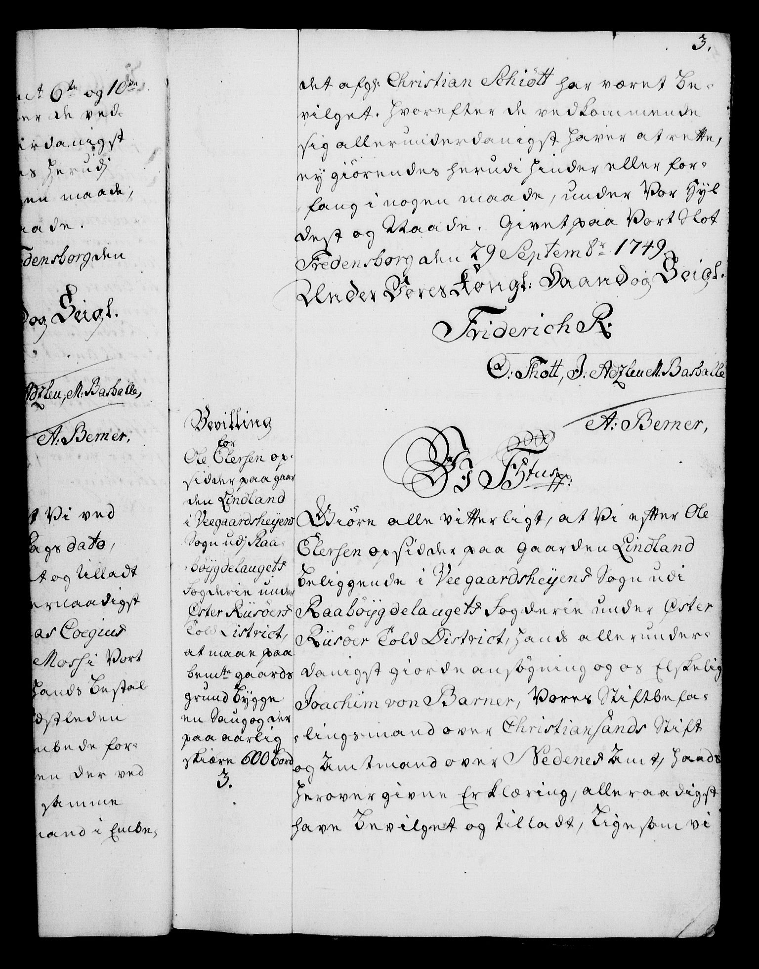 Rentekammeret, Kammerkanselliet, RA/EA-3111/G/Gg/Gga/L0006: Norsk ekspedisjonsprotokoll med register (merket RK 53.6), 1749-1759, p. 3