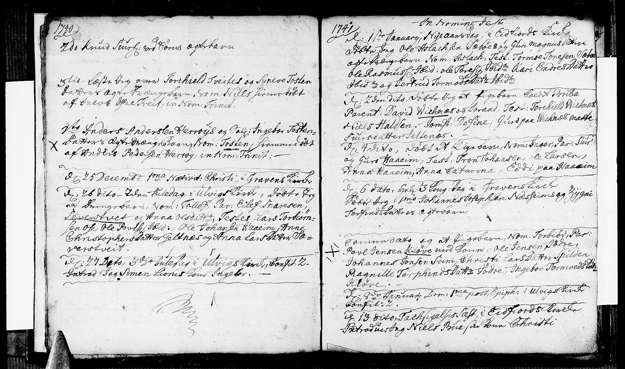 Ulvik sokneprestembete, SAB/A-78801/H/Haa: Parish register (official) no. A 5, 1740-1743, p. 6