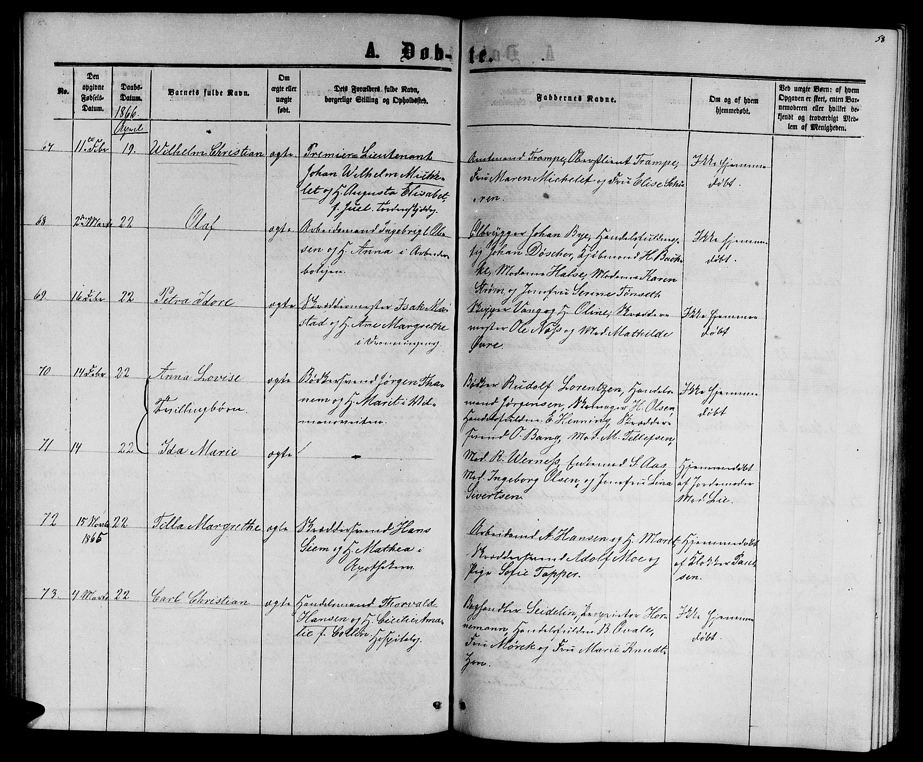 Ministerialprotokoller, klokkerbøker og fødselsregistre - Sør-Trøndelag, AV/SAT-A-1456/601/L0087: Parish register (copy) no. 601C05, 1864-1881, p. 58