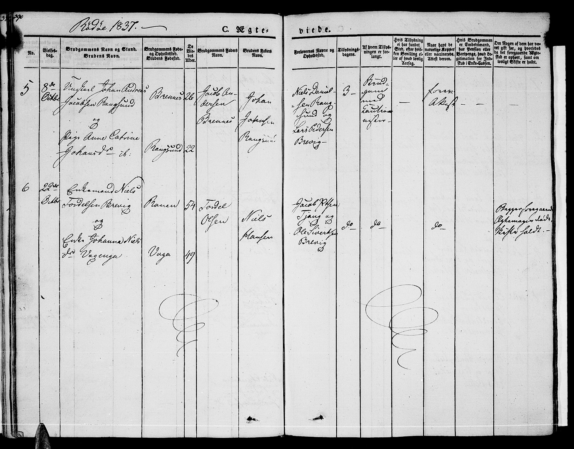 Ministerialprotokoller, klokkerbøker og fødselsregistre - Nordland, AV/SAT-A-1459/841/L0600: Parish register (official) no. 841A07 /1, 1825-1844, p. 390