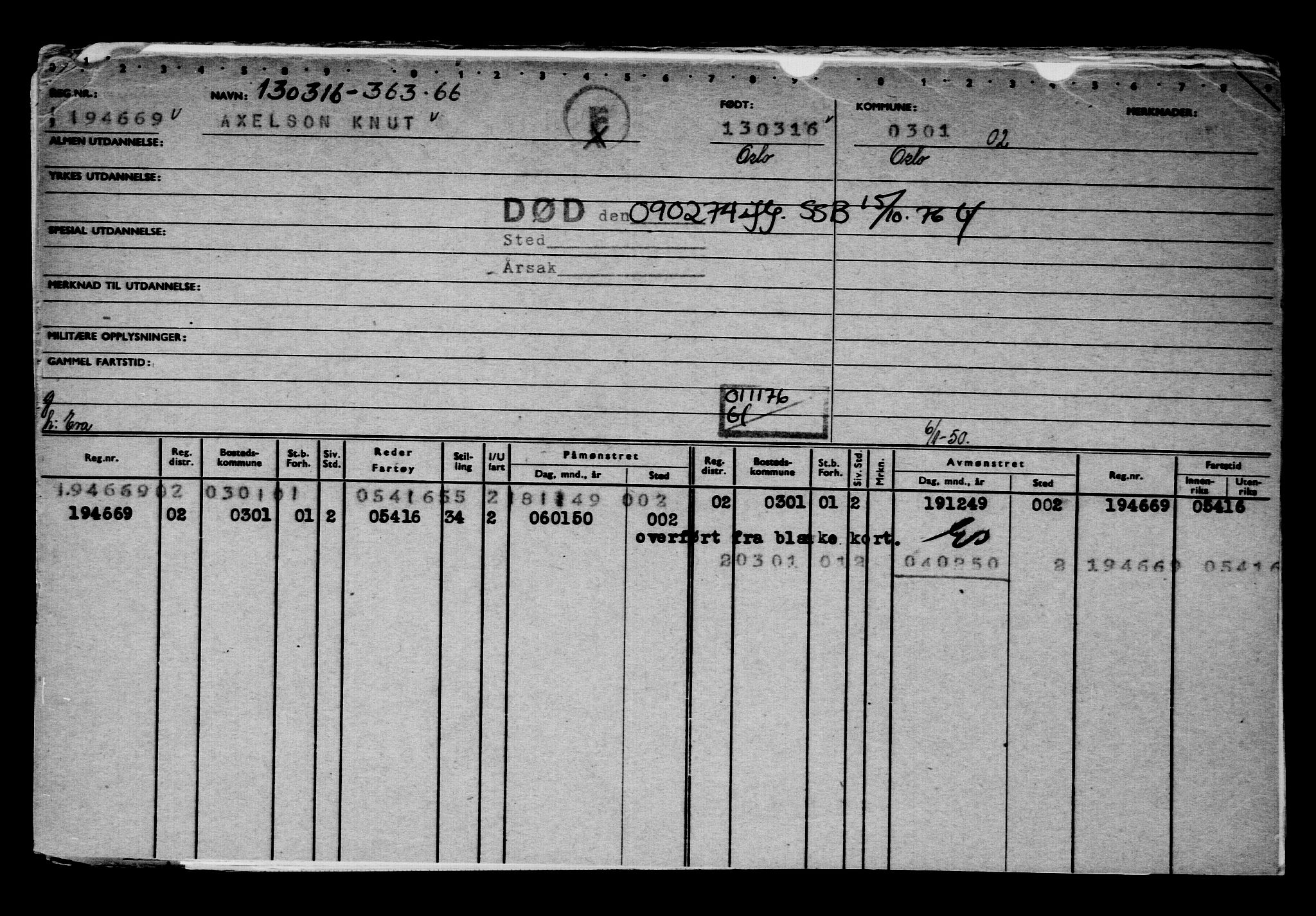 Direktoratet for sjømenn, AV/RA-S-3545/G/Gb/L0137: Hovedkort, 1916, p. 421