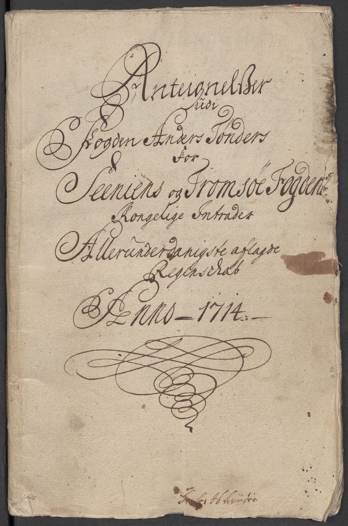 Rentekammeret inntil 1814, Reviderte regnskaper, Fogderegnskap, AV/RA-EA-4092/R68/L4760: Fogderegnskap Senja og Troms, 1714, p. 350