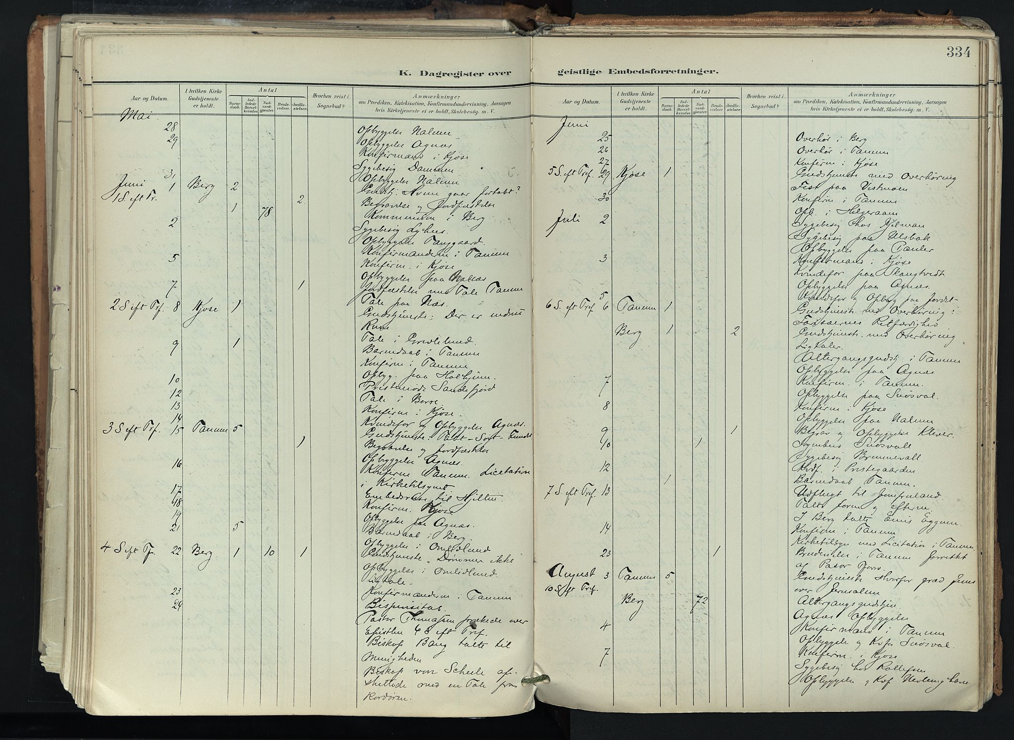 Brunlanes kirkebøker, AV/SAKO-A-342/F/Fc/L0003: Parish register (official) no. III 3, 1900-1922, p. 334