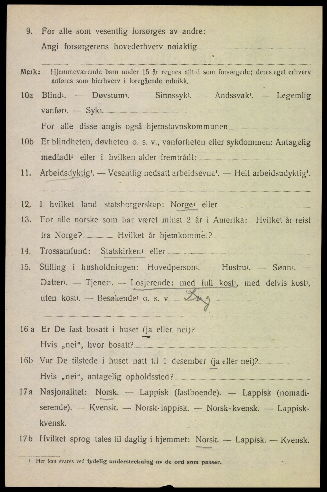 SAT, 1920 census for Hadsel, 1920, p. 13483