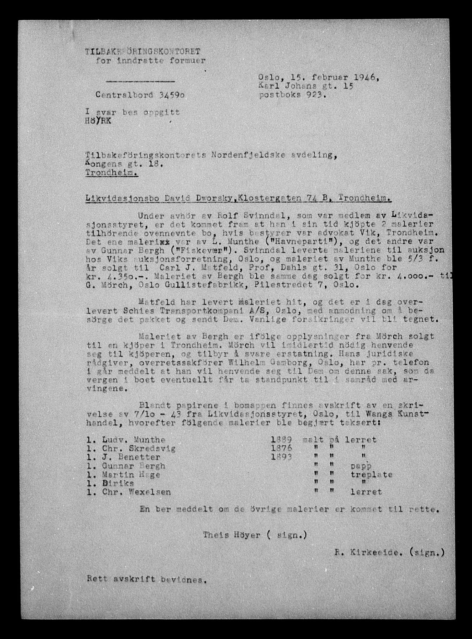 Justisdepartementet, Tilbakeføringskontoret for inndratte formuer, AV/RA-S-1564/H/Hc/Hca/L0894: --, 1945-1947, p. 285