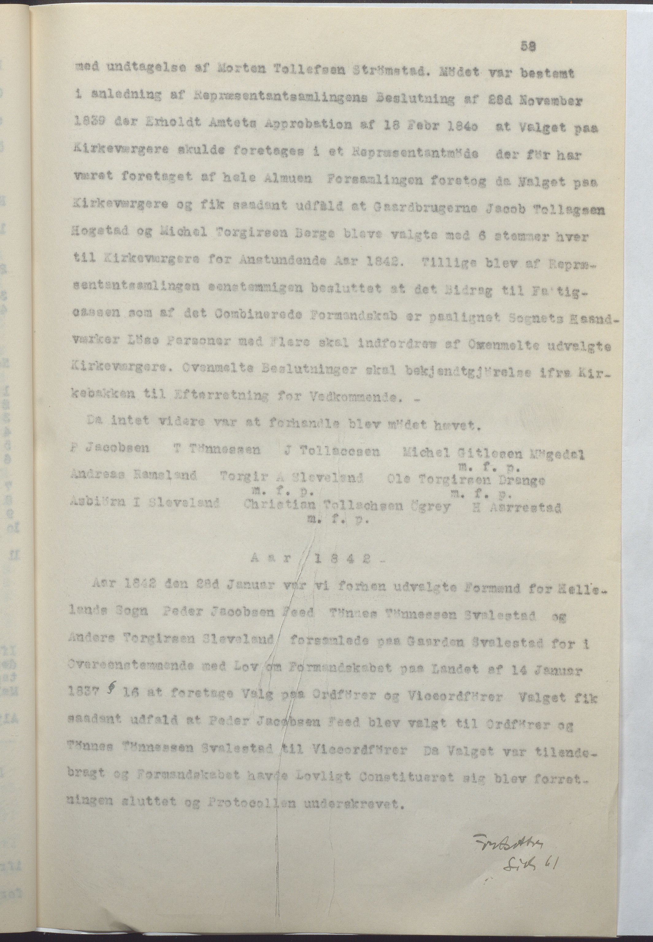 Helleland kommune - Formannskapet, IKAR/K-100479/A/Ab/L0001: Avskrift av møtebok, 1837-1866, p. 58