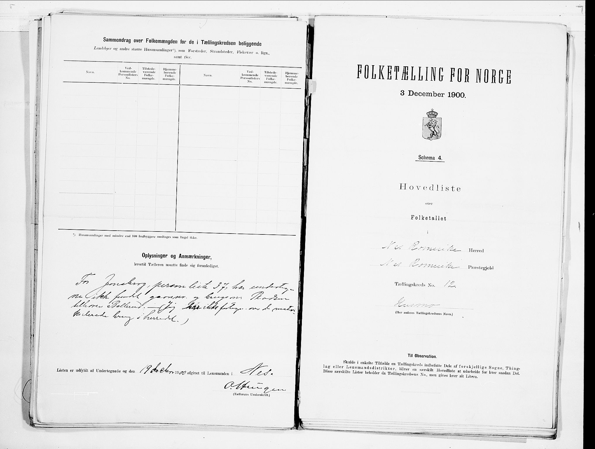 SAO, 1900 census for Nes, 1900, p. 28