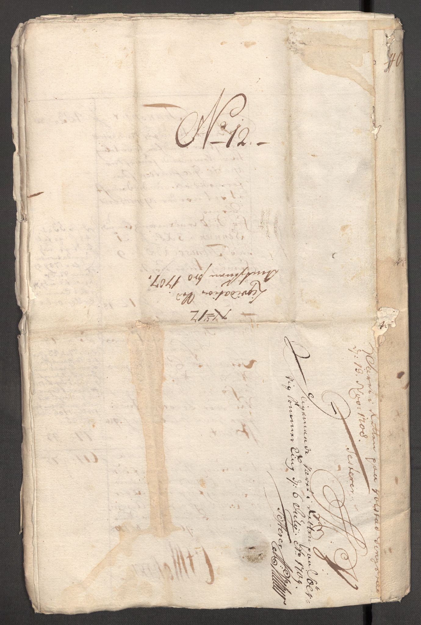 Rentekammeret inntil 1814, Reviderte regnskaper, Fogderegnskap, AV/RA-EA-4092/R68/L4756: Fogderegnskap Senja og Troms, 1705-1707, p. 279