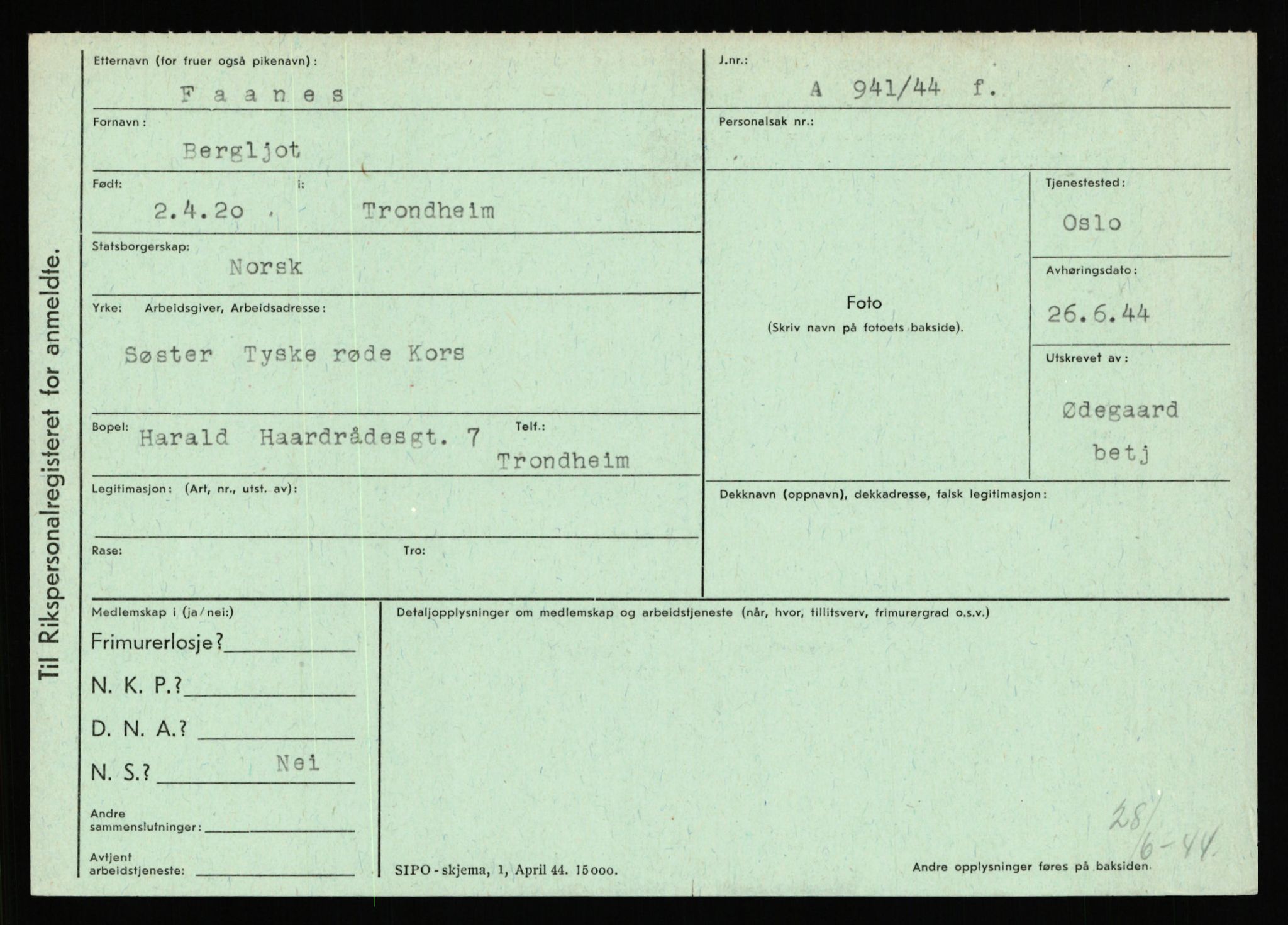 Statspolitiet - Hovedkontoret / Osloavdelingen, AV/RA-S-1329/C/Ca/L0005: Furali - Hamula, 1943-1945, p. 411