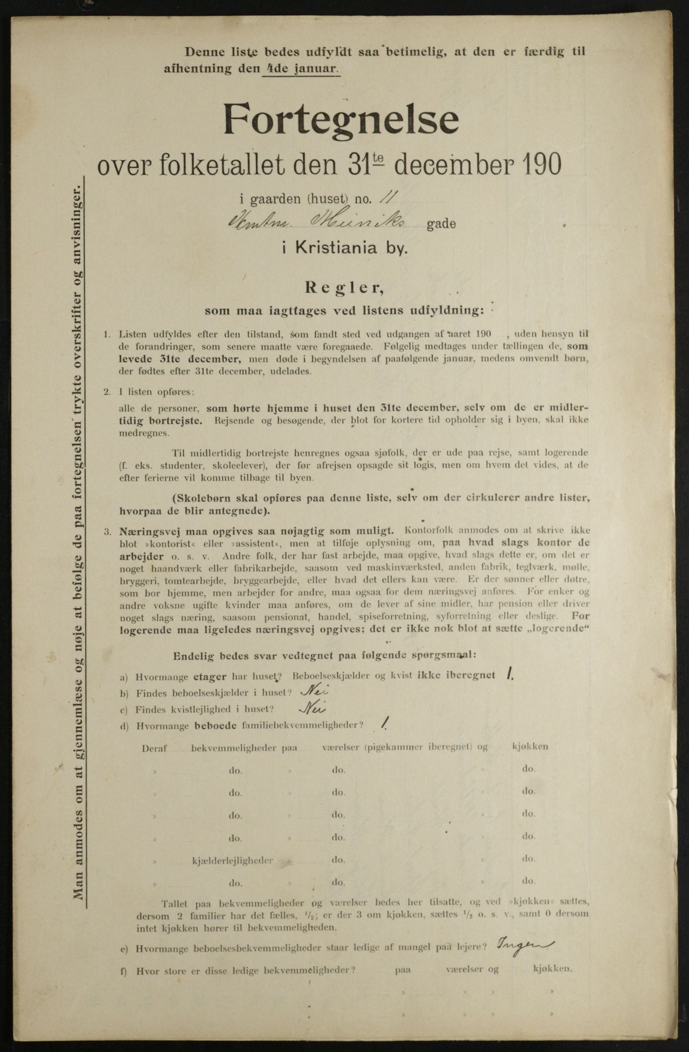 OBA, Municipal Census 1901 for Kristiania, 1901, p. 283