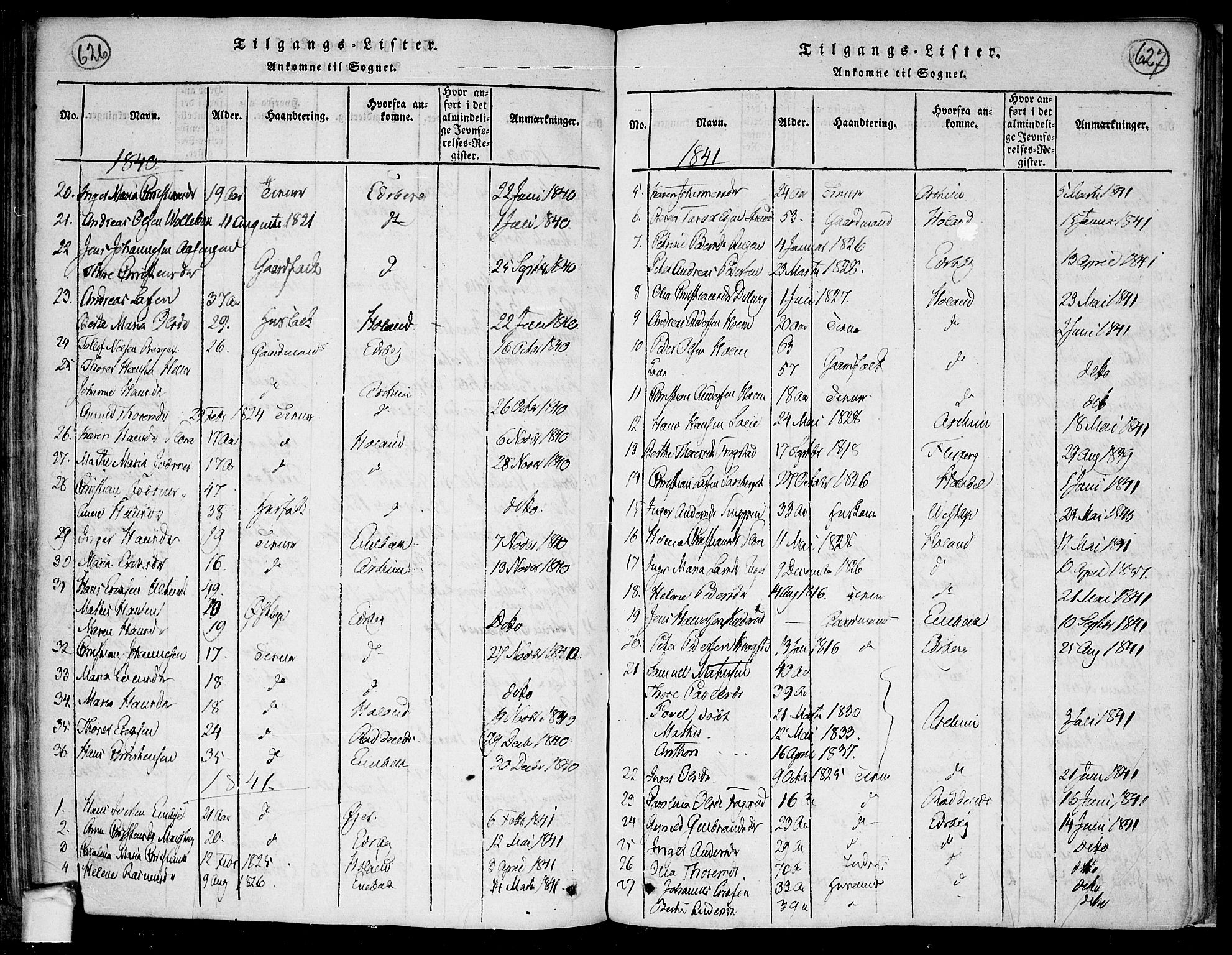 Trøgstad prestekontor Kirkebøker, SAO/A-10925/F/Fa/L0006: Parish register (official) no. I 6, 1815-1844, p. 626-627