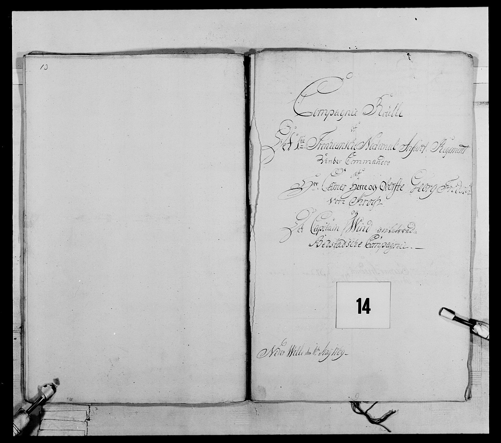 Generalitets- og kommissariatskollegiet, Det kongelige norske kommissariatskollegium, RA/EA-5420/E/Eh/L0071: 1. Trondheimske nasjonale infanteriregiment, 1769-1772, p. 169