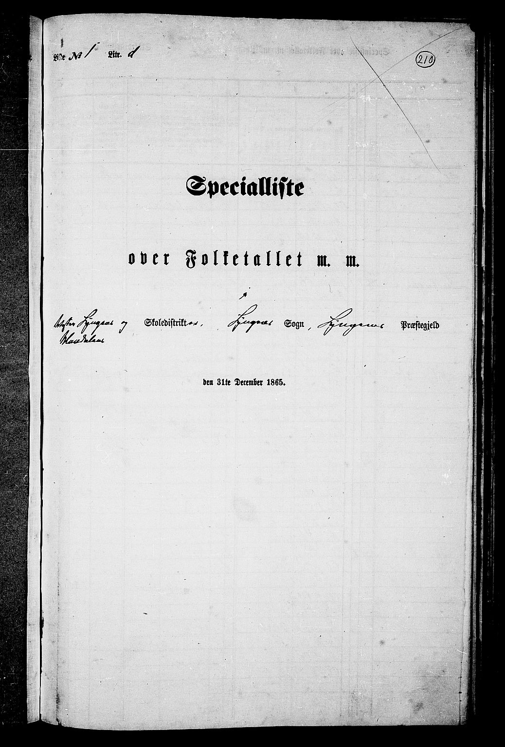 RA, 1865 census for Lyngen, 1865, p. 45