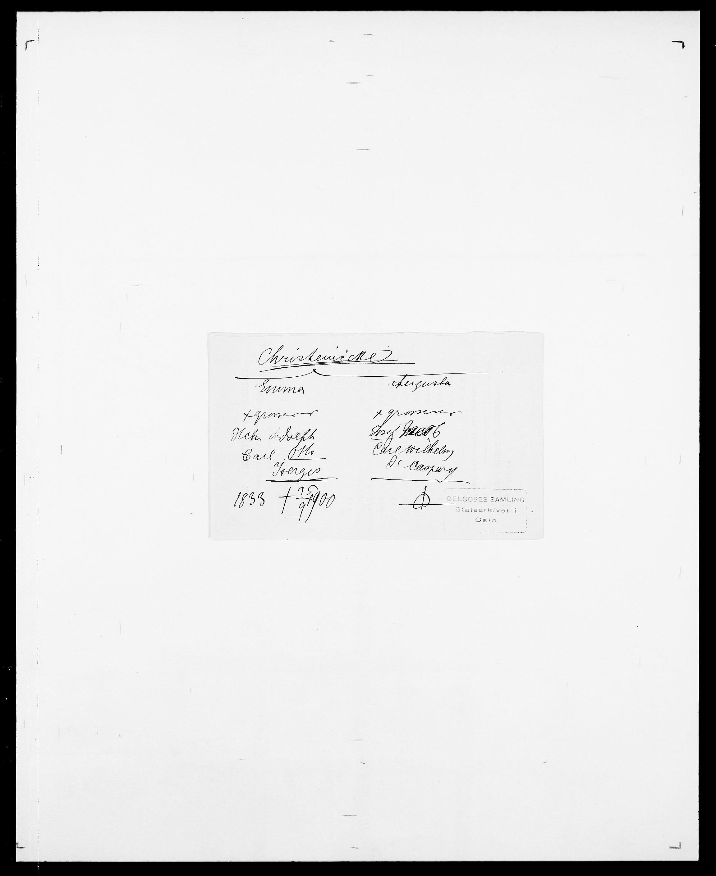Delgobe, Charles Antoine - samling, SAO/PAO-0038/D/Da/L0008: Capjon - Dagenbolt, p. 185