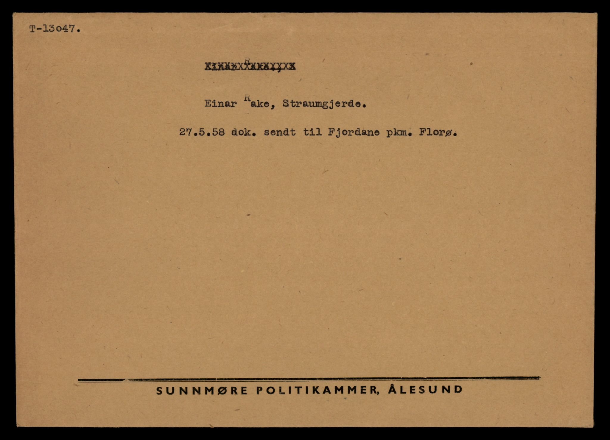 Møre og Romsdal vegkontor - Ålesund trafikkstasjon, AV/SAT-A-4099/F/Fe/L0037: Registreringskort for kjøretøy T 13031 - T 13179, 1927-1998, p. 399