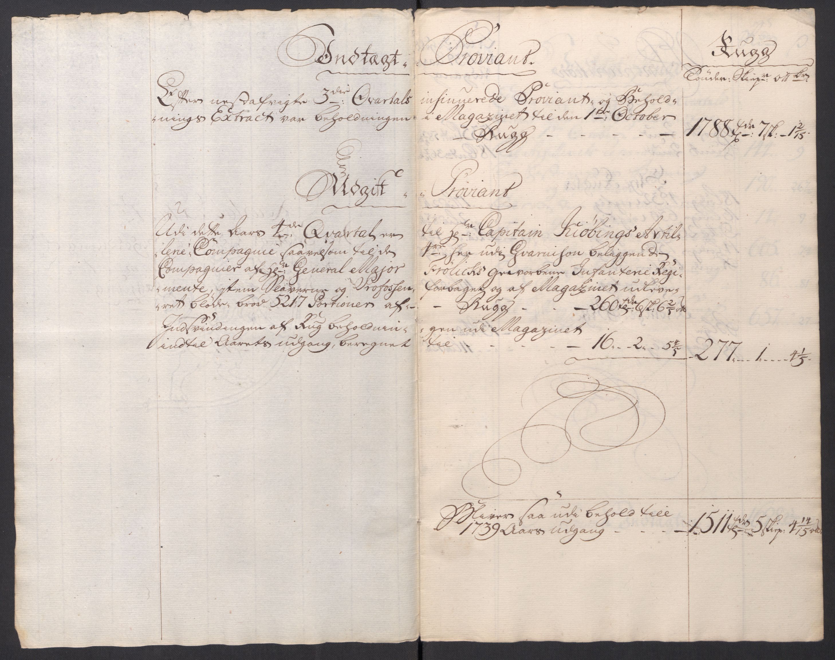 Kommanderende general (KG I) med Det norske krigsdirektorium, RA/EA-5419/D/L0154: Fredriksten festning: Brev, inventarfortegnelser og regnskapsekstrakter, 1730-1739, p. 773