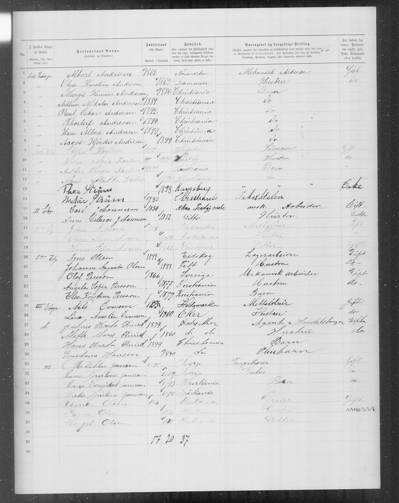 OBA, Municipal Census 1899 for Kristiania, 1899, p. 8566