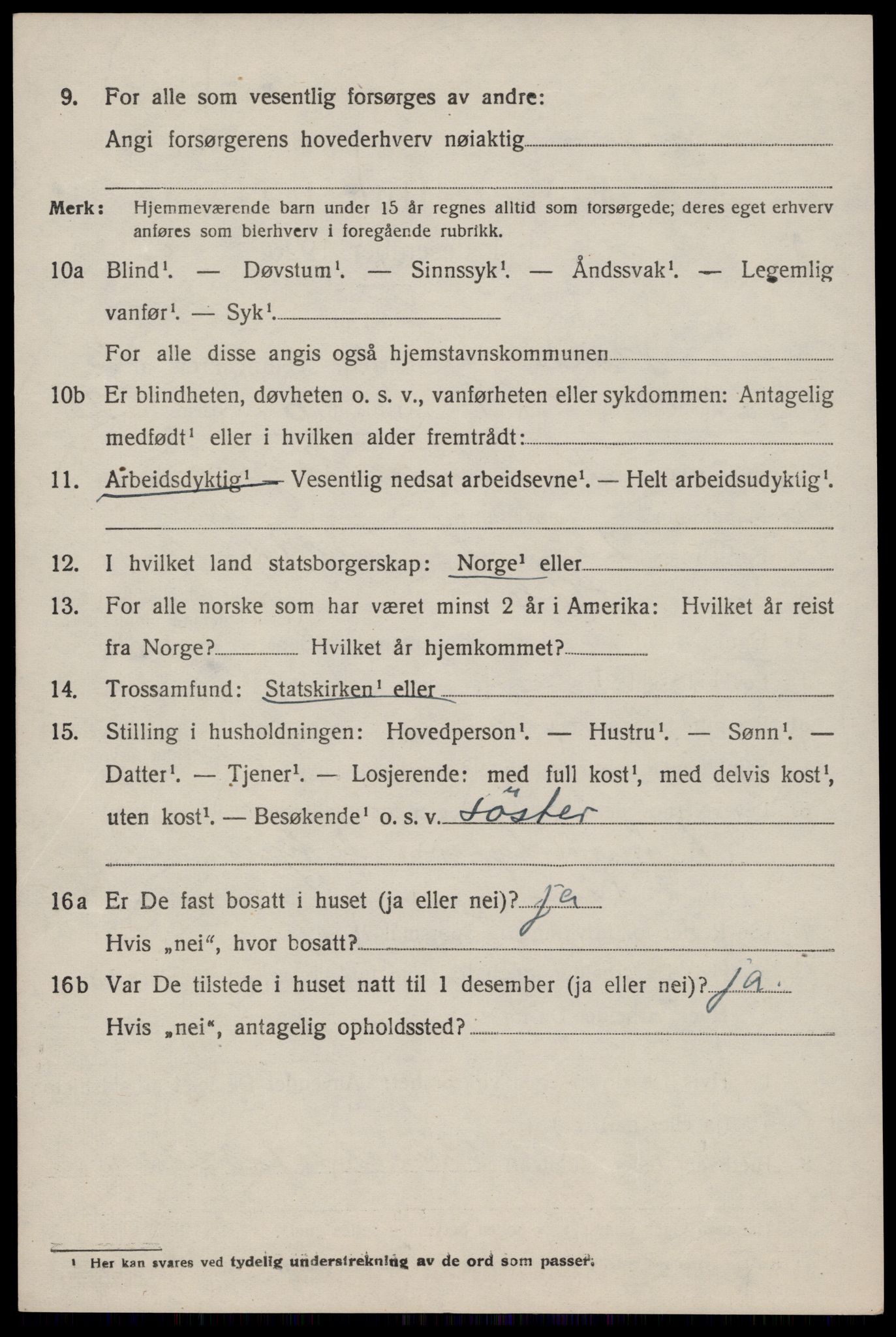 SAST, 1920 census for Høle, 1920, p. 1368