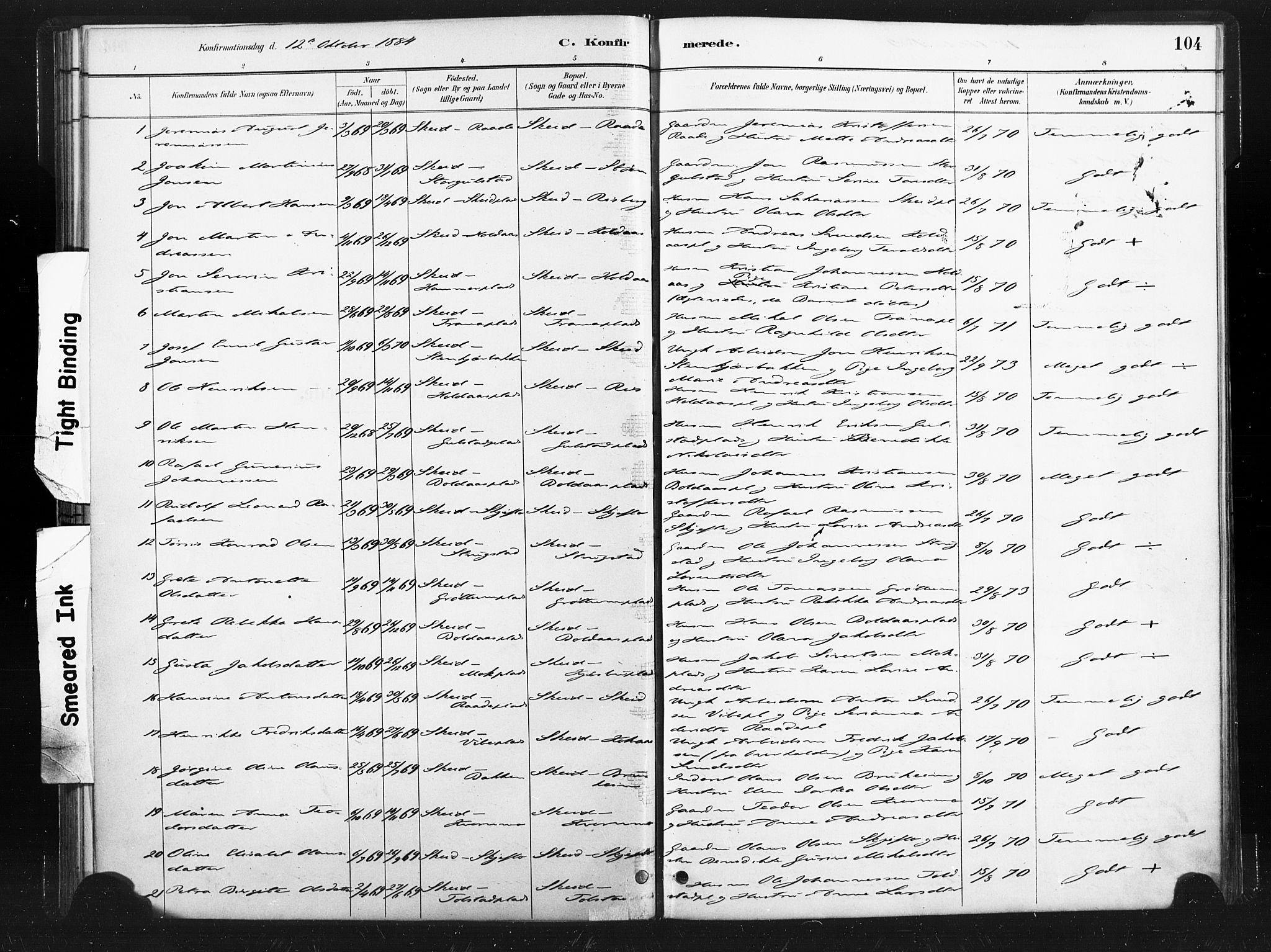 Ministerialprotokoller, klokkerbøker og fødselsregistre - Nord-Trøndelag, SAT/A-1458/736/L0361: Parish register (official) no. 736A01, 1884-1906, p. 104