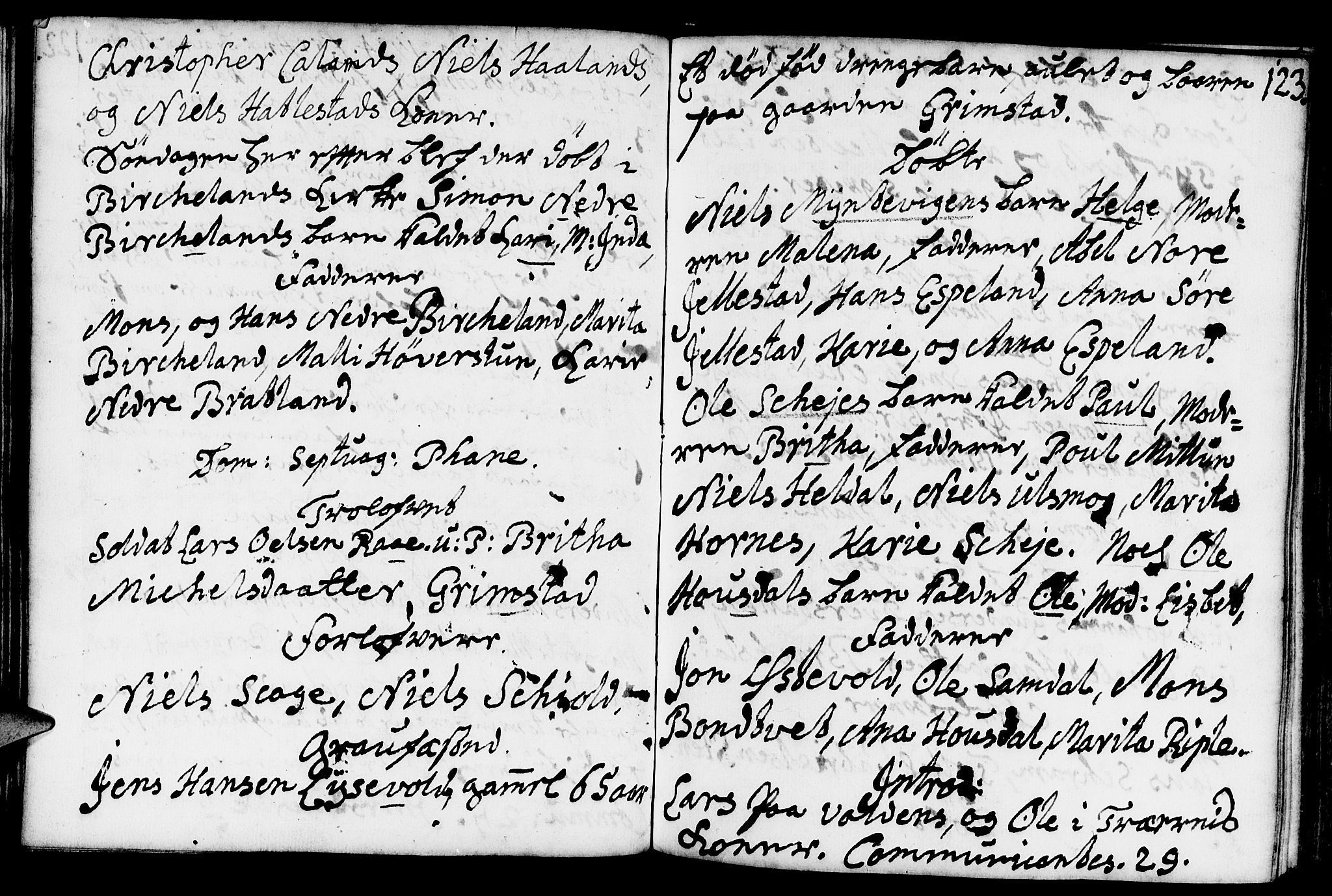 Fana Sokneprestembete, AV/SAB-A-75101/H/Haa/Haaa/L0002: Parish register (official) no. A 2, 1719-1735, p. 123