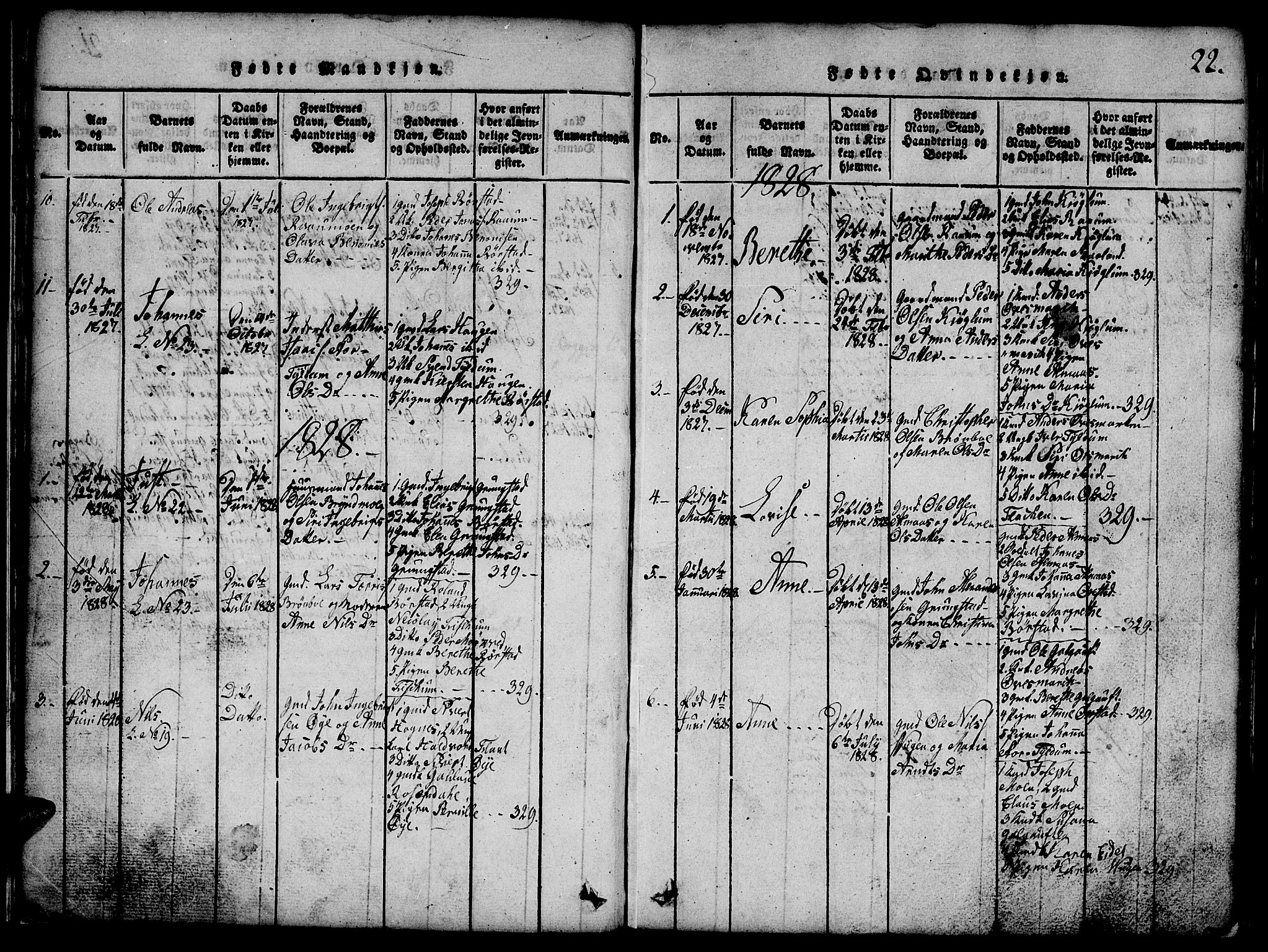 Ministerialprotokoller, klokkerbøker og fødselsregistre - Nord-Trøndelag, SAT/A-1458/765/L0562: Parish register (copy) no. 765C01, 1817-1851, p. 22