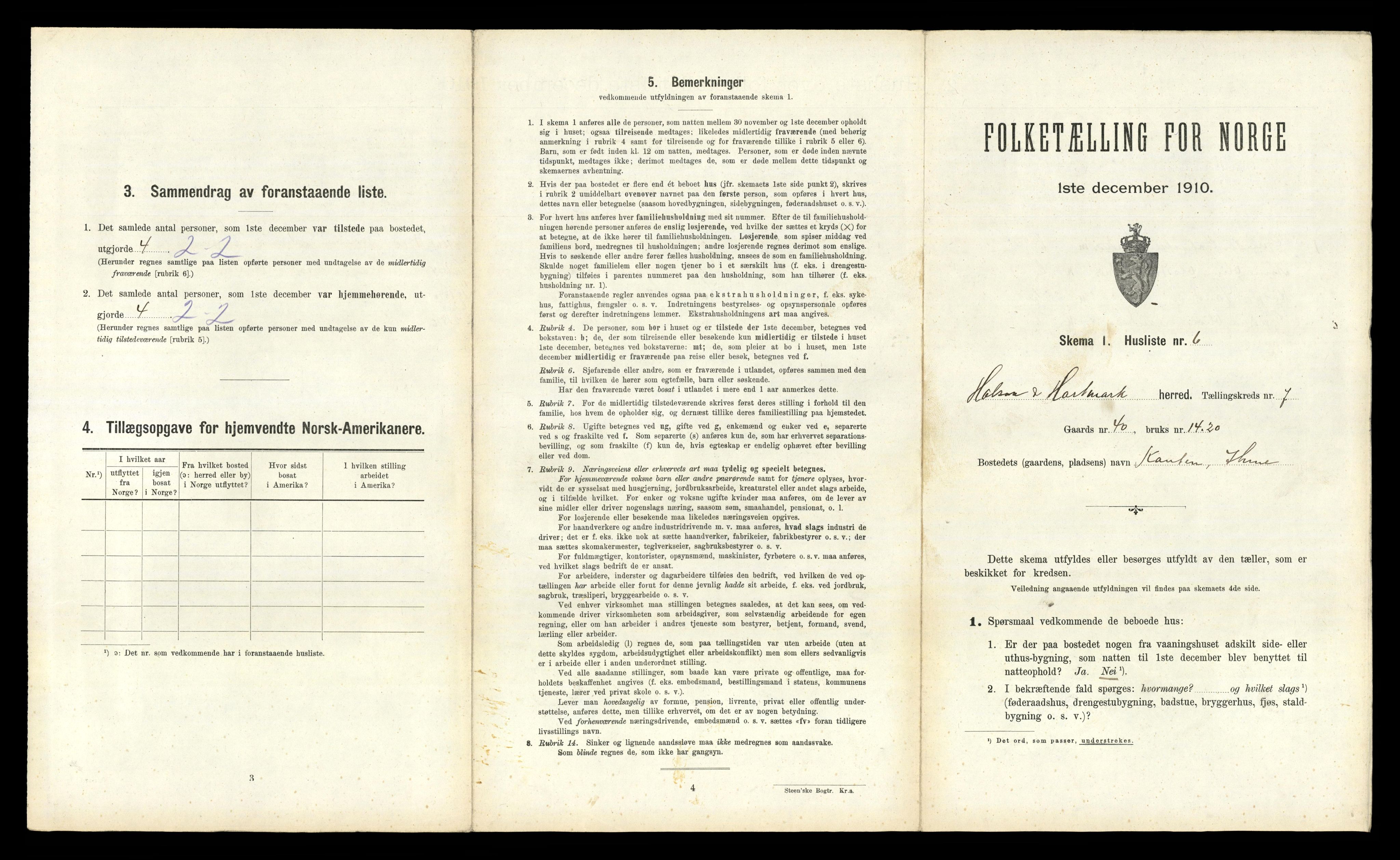 RA, 1910 census for Halse og Harkmark, 1910, p. 744