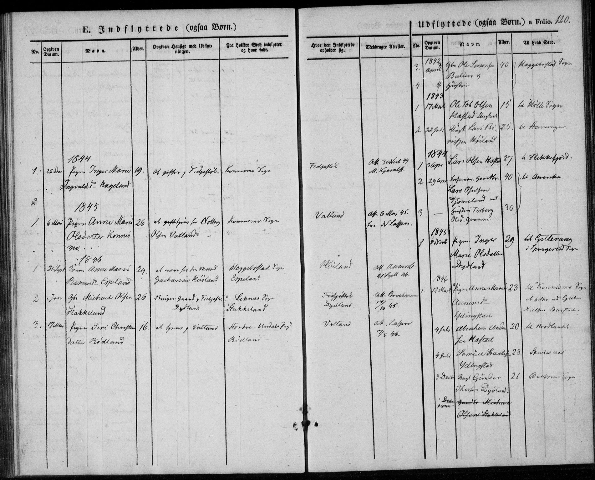 Lyngdal sokneprestkontor, AV/SAK-1111-0029/F/Fa/Fab/L0001: Parish register (official) no. A 1, 1838-1860, p. 120