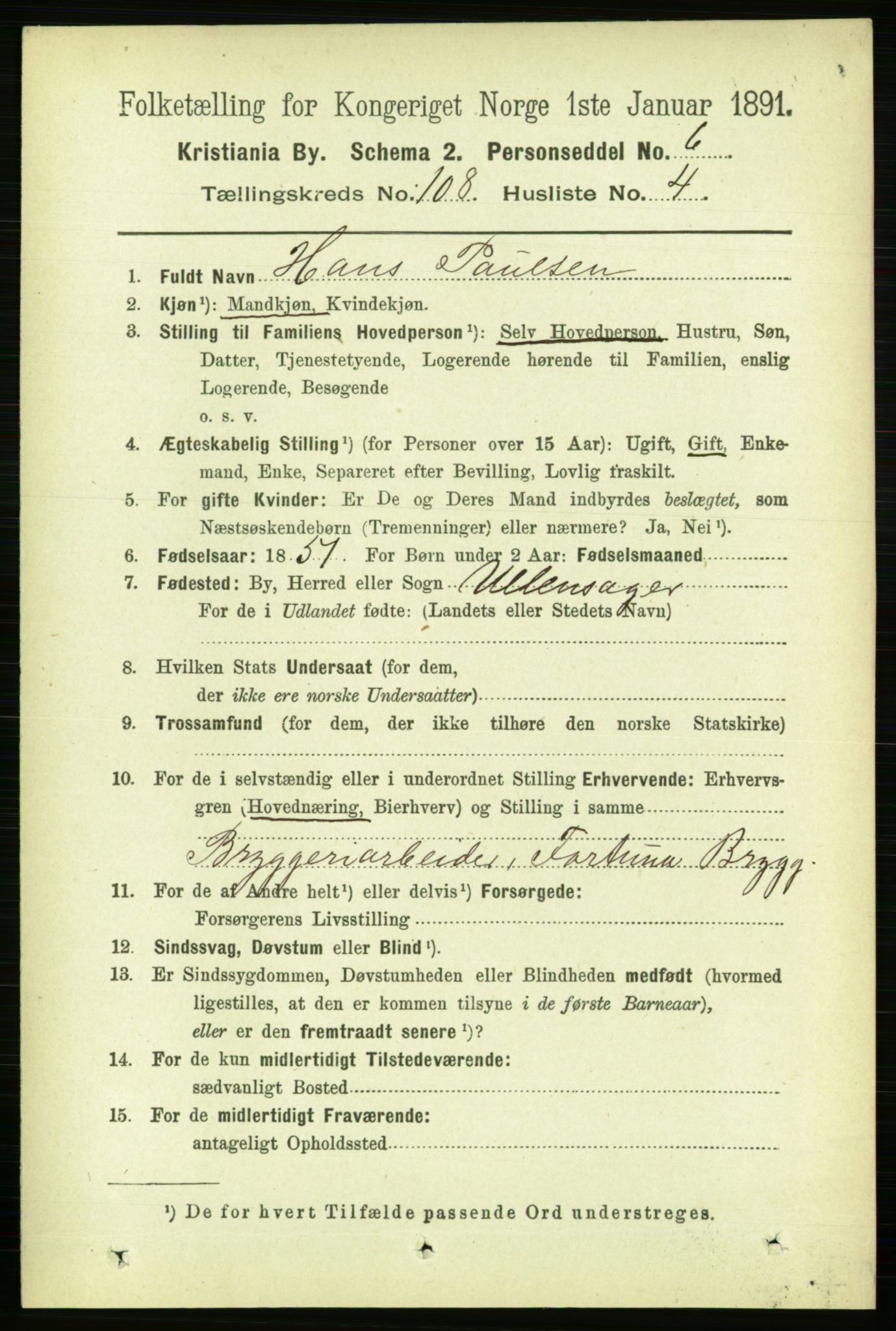 RA, 1891 census for 0301 Kristiania, 1891, p. 55575