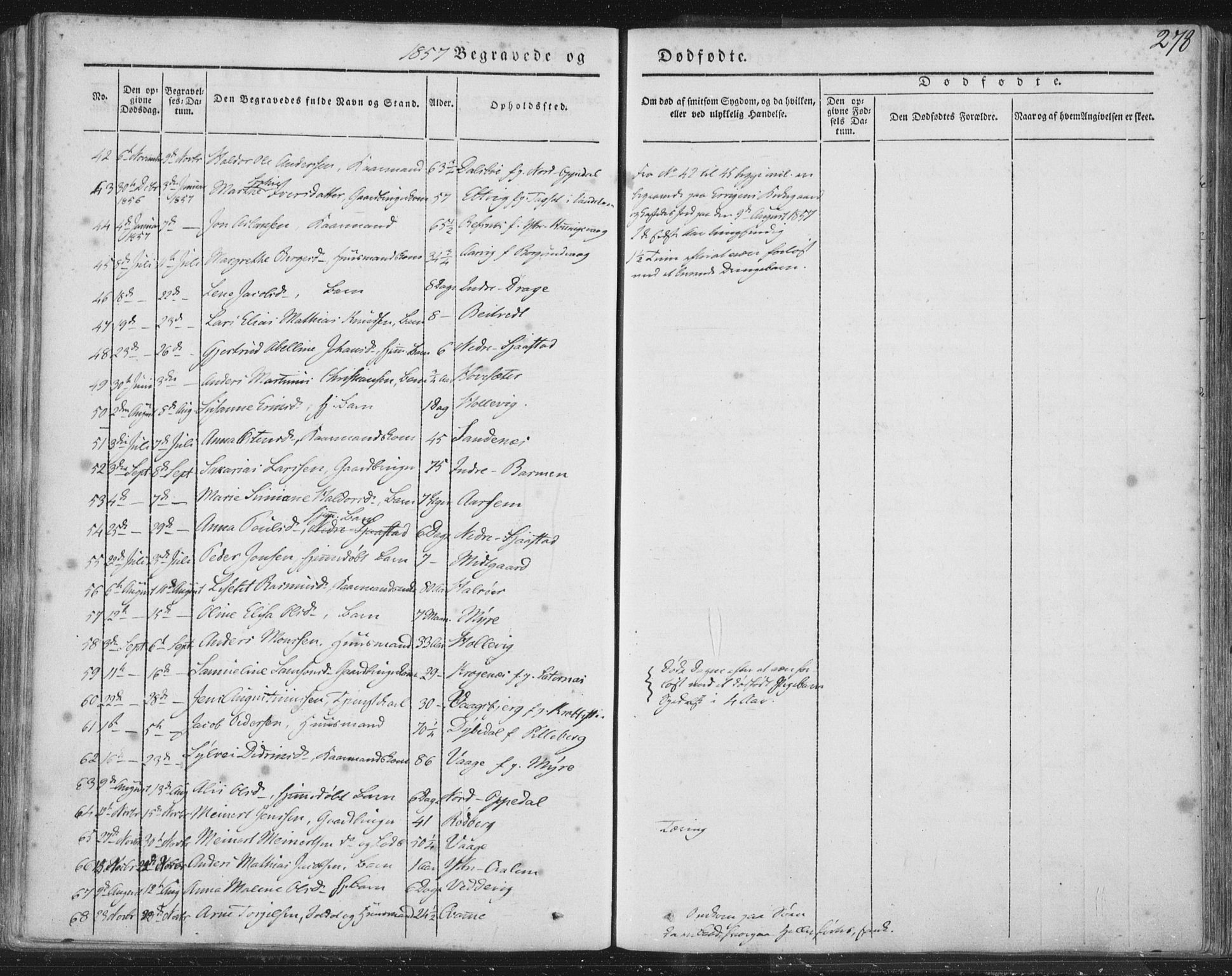 Selje sokneprestembete, AV/SAB-A-99938/H/Ha/Haa/Haaa: Parish register (official) no. A 10, 1844-1858, p. 278