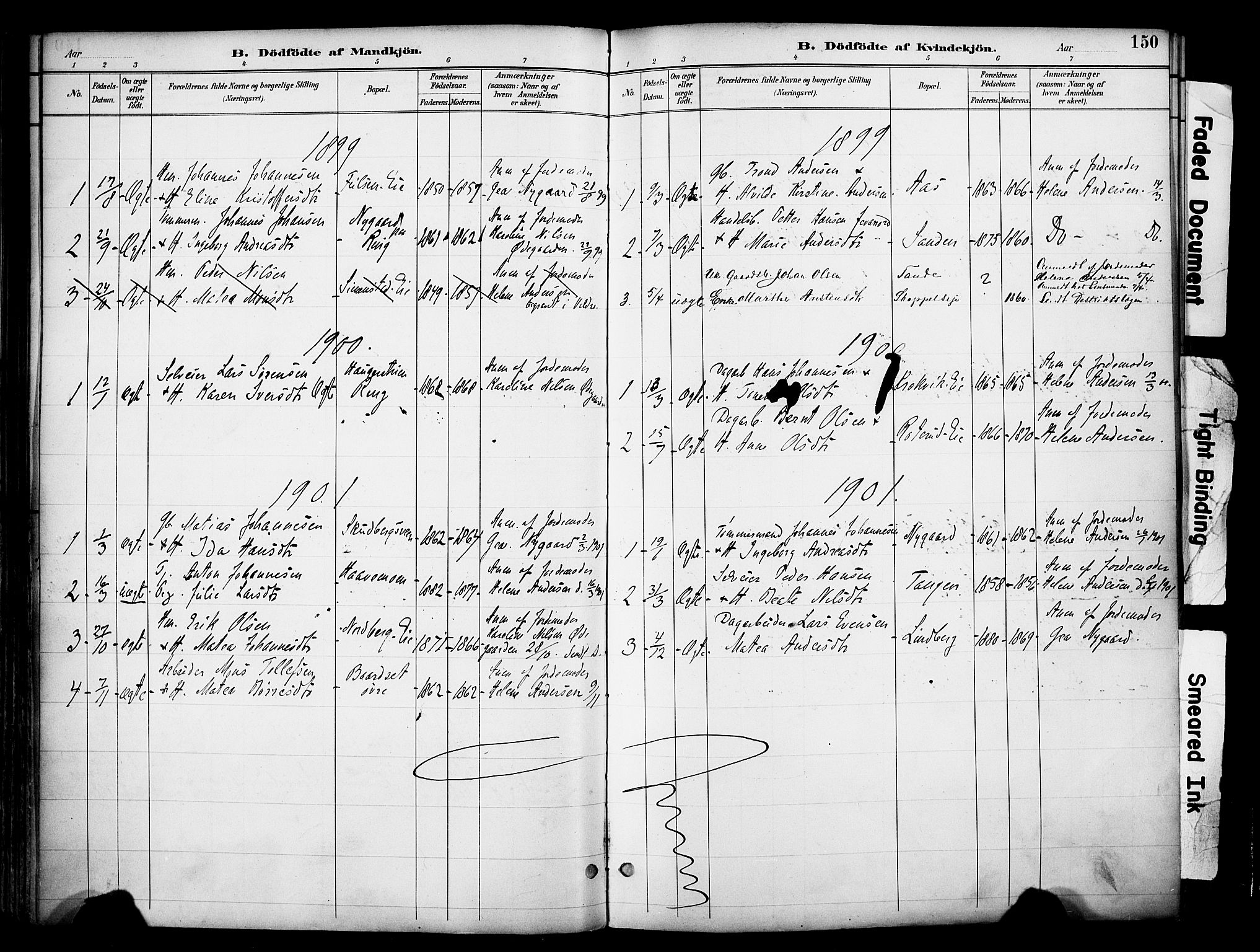 Ringsaker prestekontor, AV/SAH-PREST-014/K/Ka/L0017: Parish register (official) no. 17, 1891-1902, p. 150