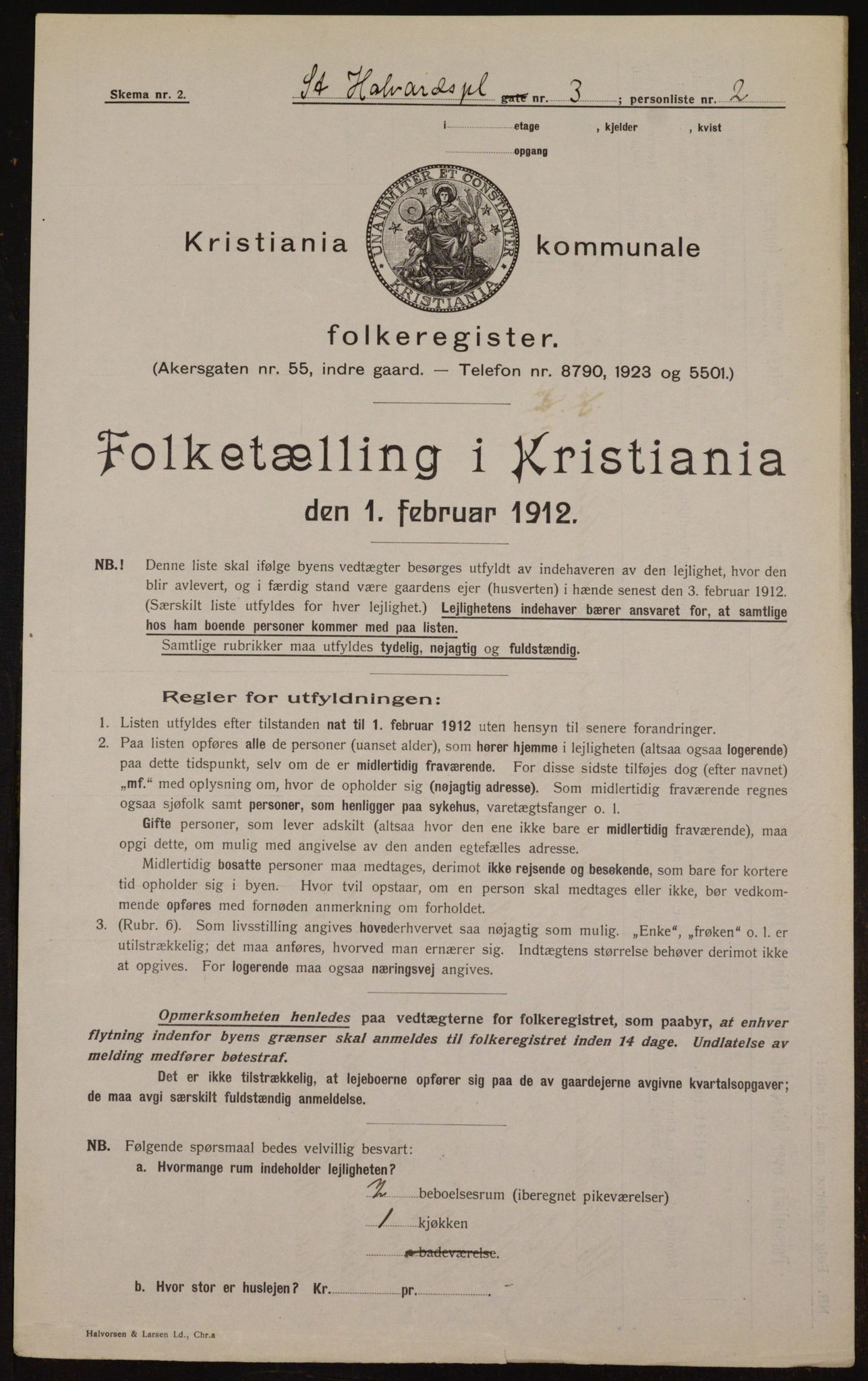 OBA, Municipal Census 1912 for Kristiania, 1912, p. 88183