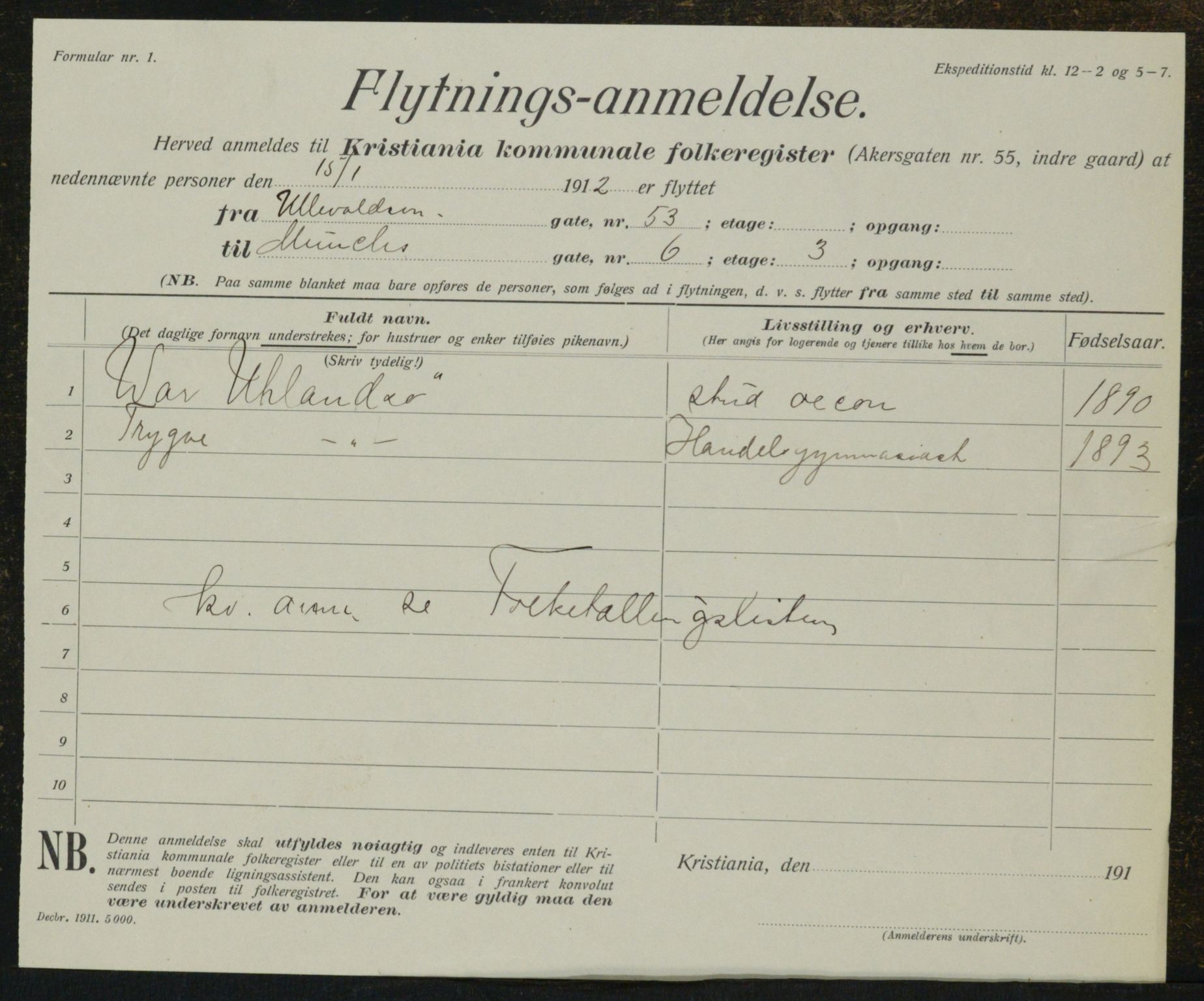 OBA, Municipal Census 1912 for Kristiania, 1912, p. 67151