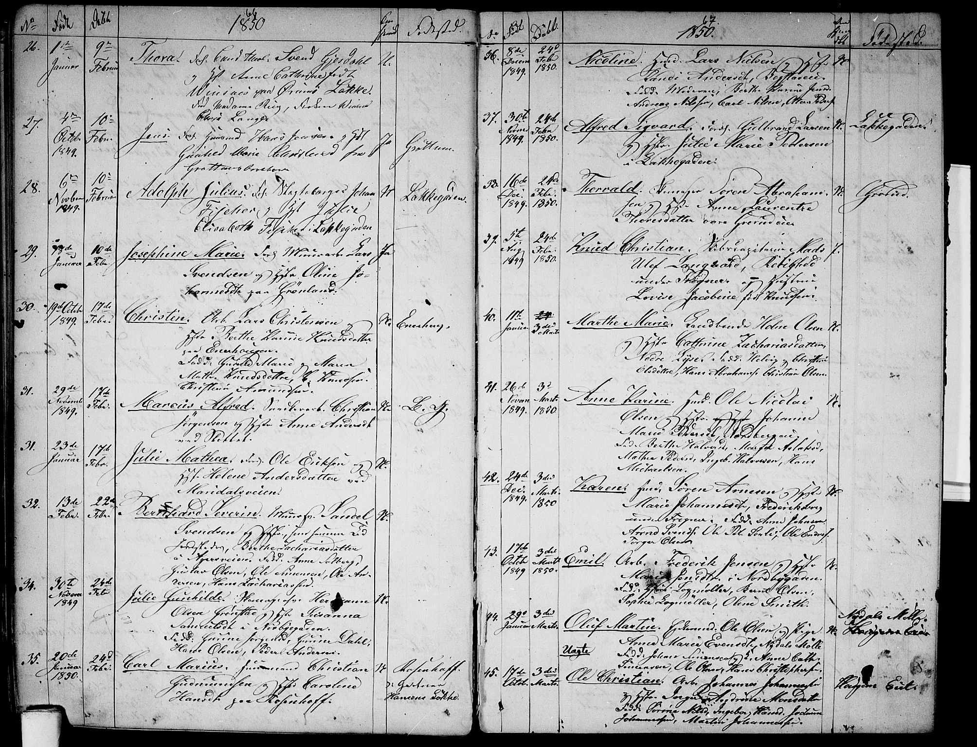 Aker prestekontor kirkebøker, AV/SAO-A-10861/G/L0009: Parish register (copy) no. 9, 1848-1852, p. 66-67