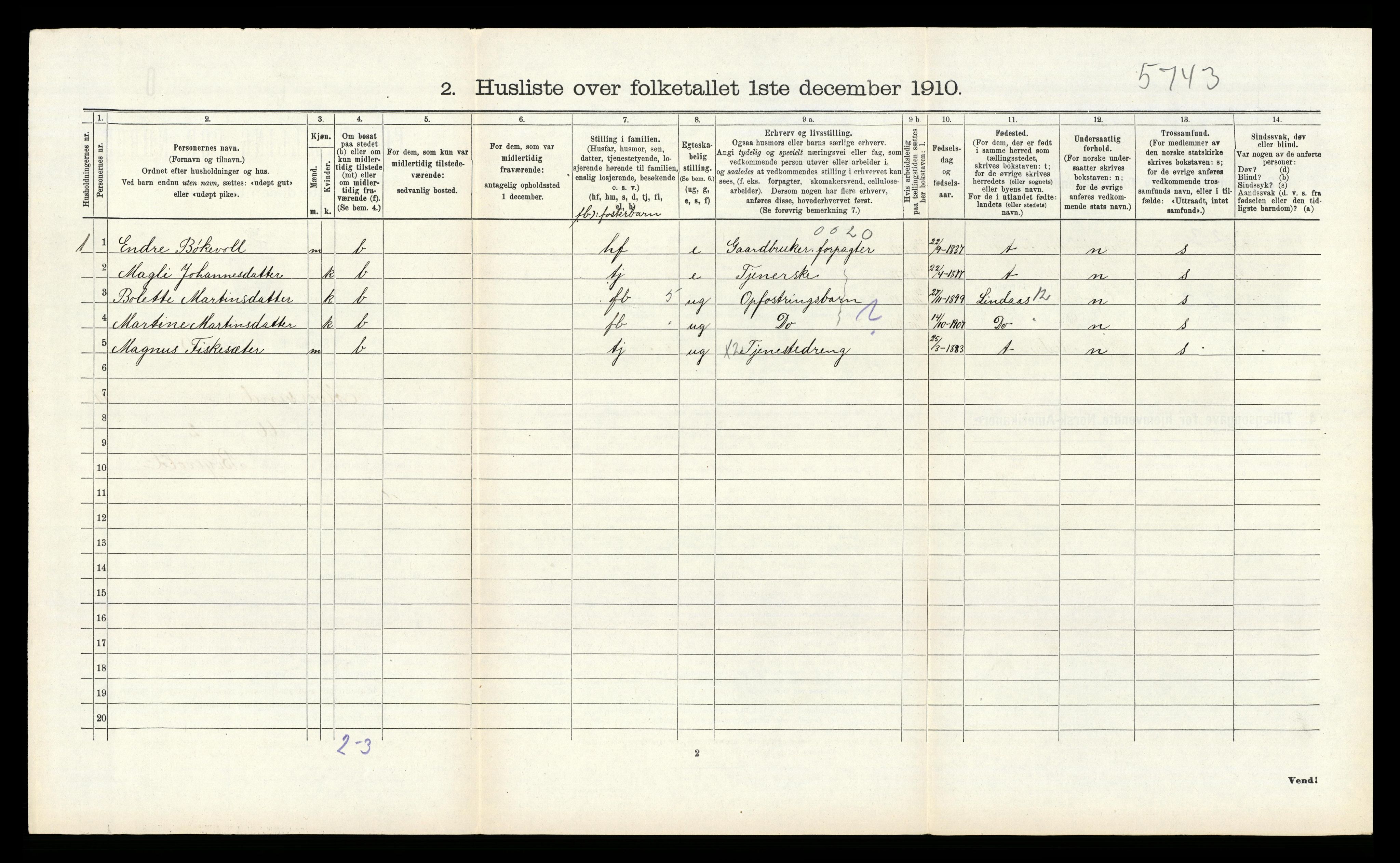 RA, 1910 census for Alversund, 1910, p. 861
