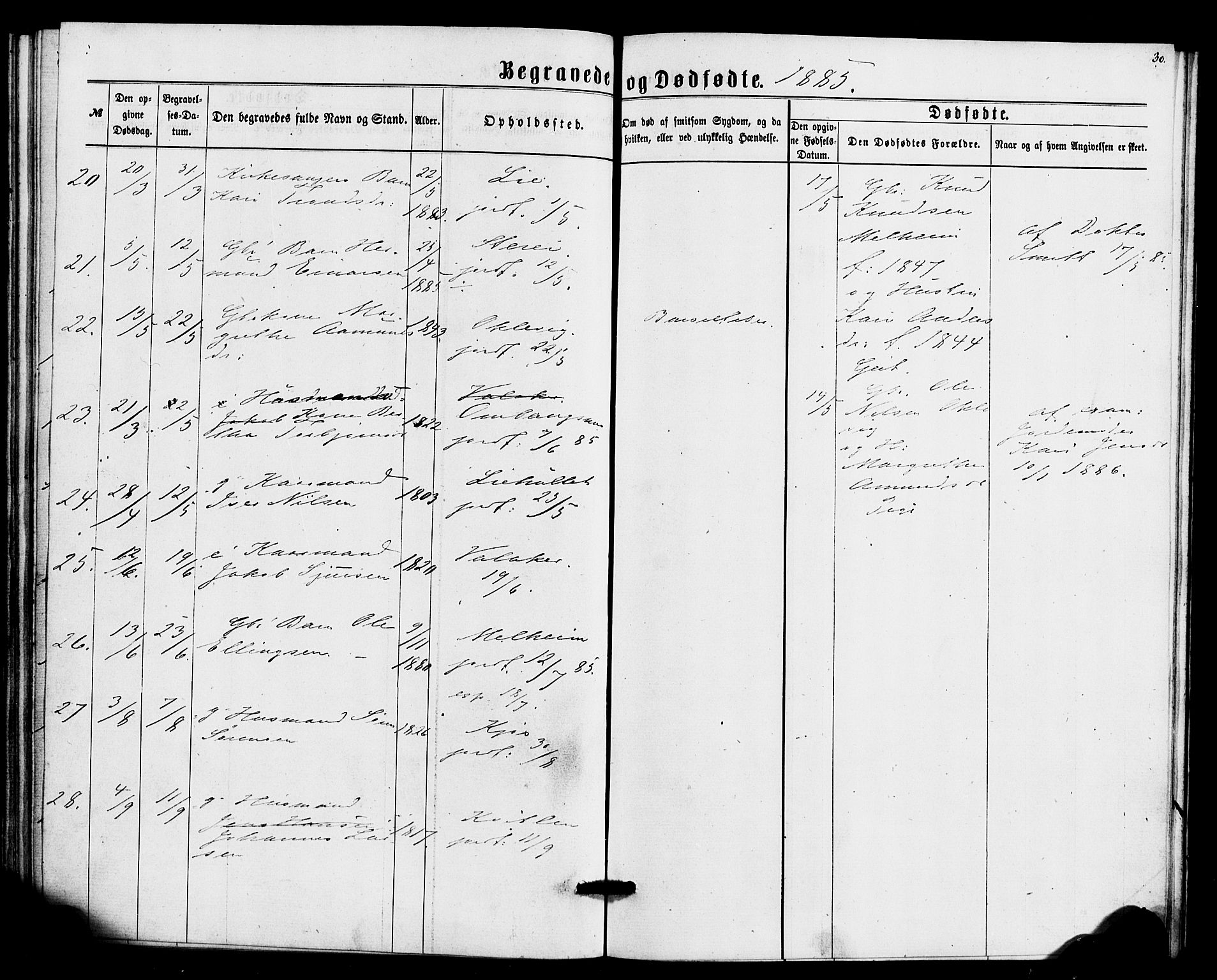 Hafslo sokneprestembete, AV/SAB-A-80301/H/Haa/Haaa/L0014: Parish register (official) no. A 14, 1877-1886, p. 30