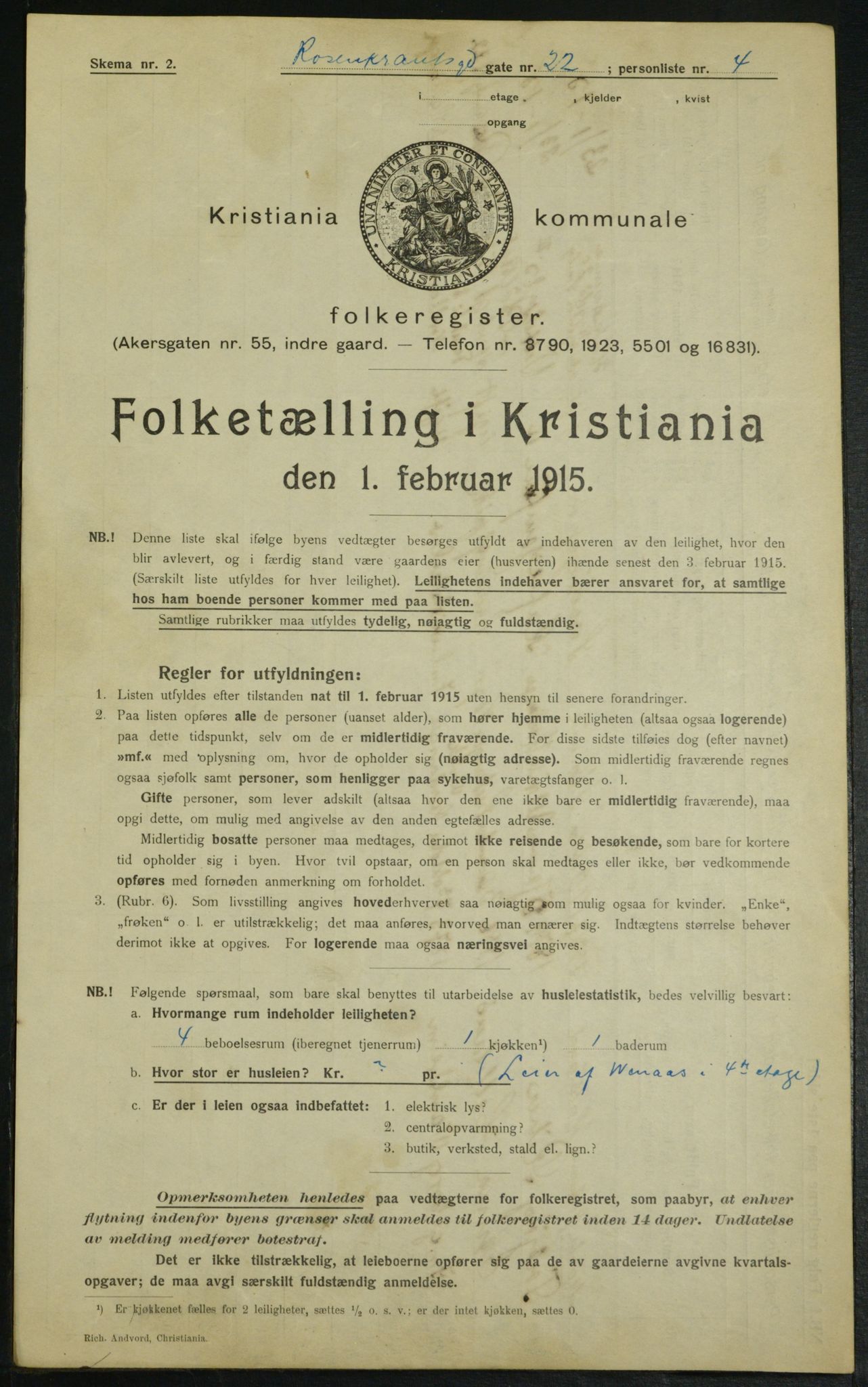 OBA, Municipal Census 1915 for Kristiania, 1915, p. 83701