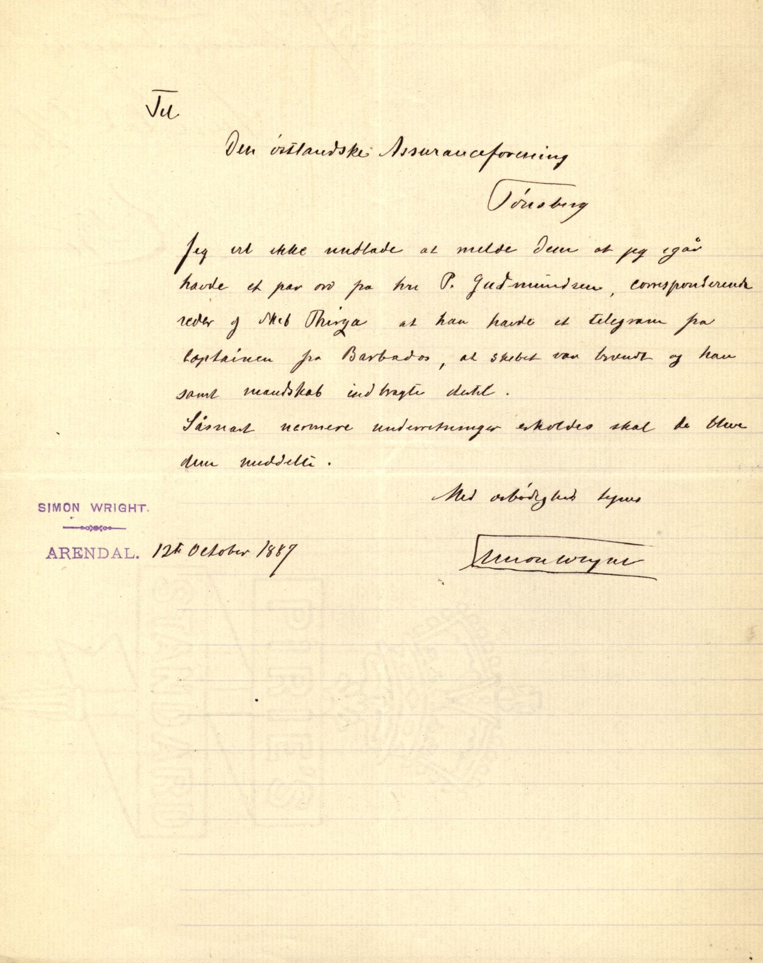 Pa 63 - Østlandske skibsassuranceforening, VEMU/A-1079/G/Ga/L0020/0004: Havaridokumenter / Windsor, Thirza, Treport, 1887, p. 106