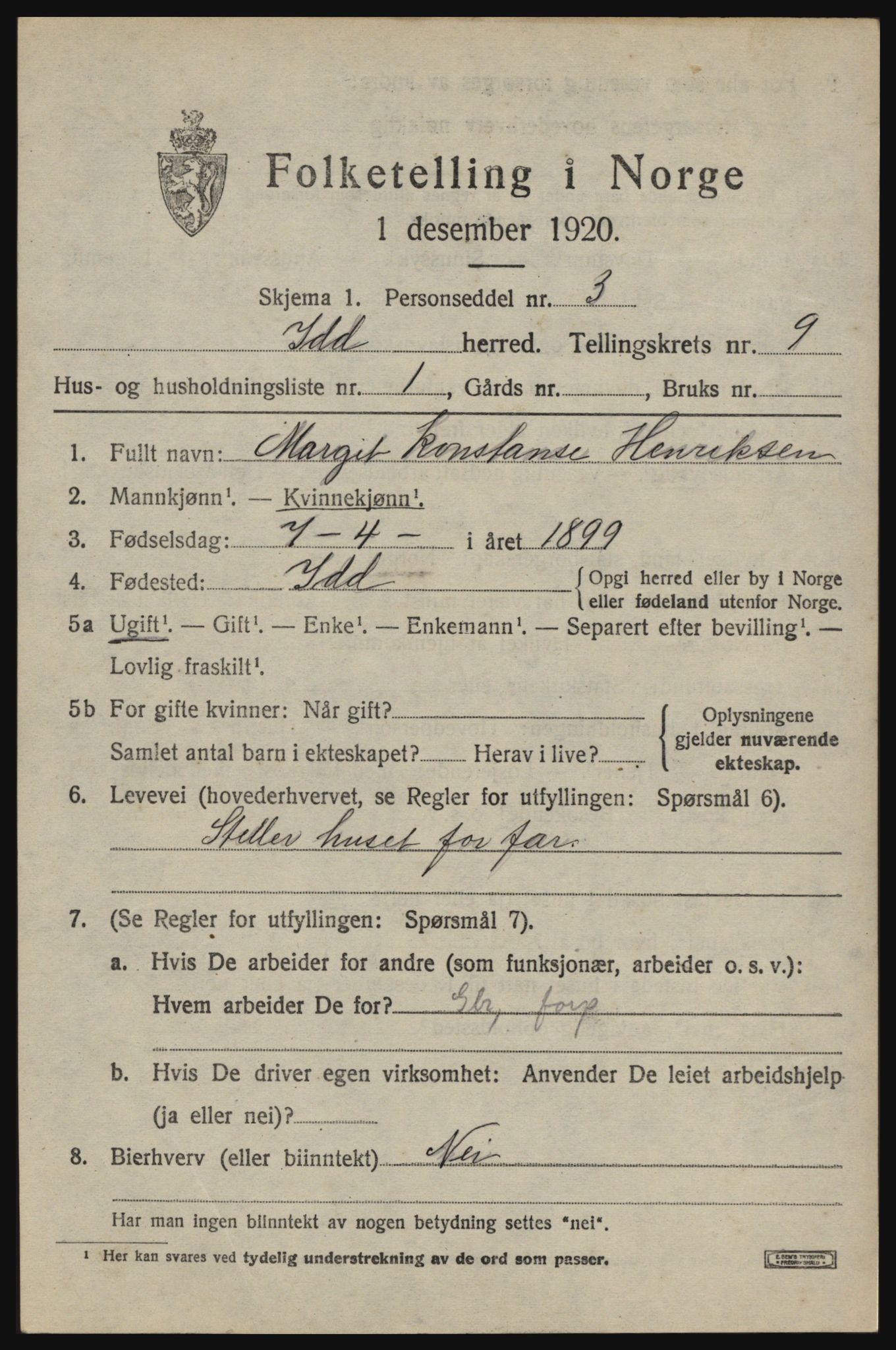 SAO, 1920 census for Idd, 1920, p. 10089